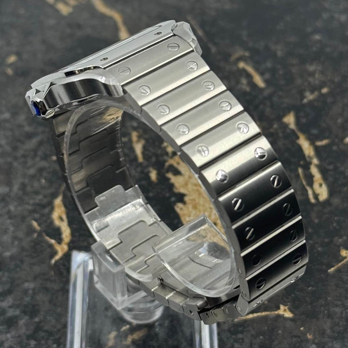 Cartier Santos WSSA0063 (2026) - Blue dial 35 mm Steel case (6/8)