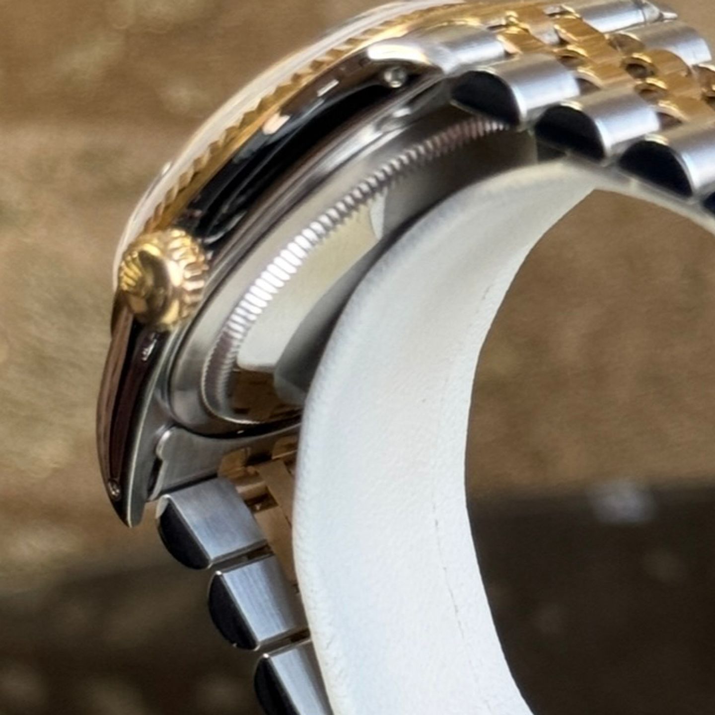 Rolex Datejust 36 16233 (1988) - Champagne dial 36 mm Gold/Steel case (7/8)