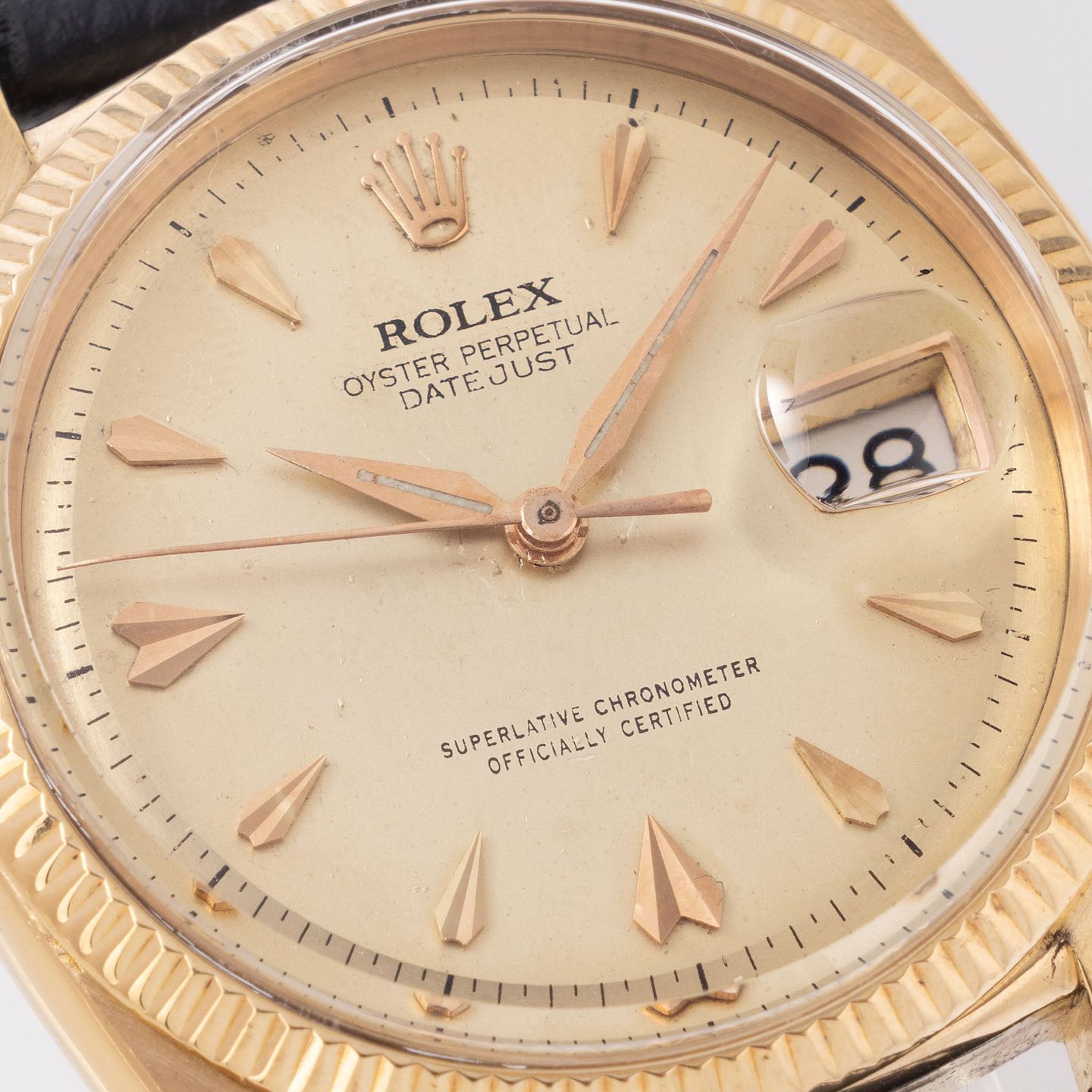 Rolex Datejust 6605 (1957) - Silver dial 36 mm Yellow Gold case (4/8)