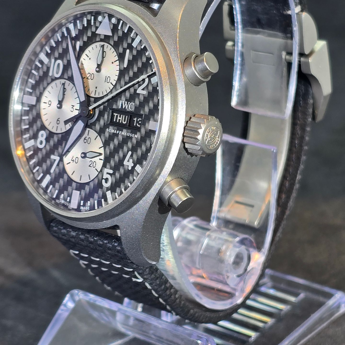 IWC Ingenieur AMG IW377903 (2023) - Zwart wijzerplaat 43mm Titanium (5/8)