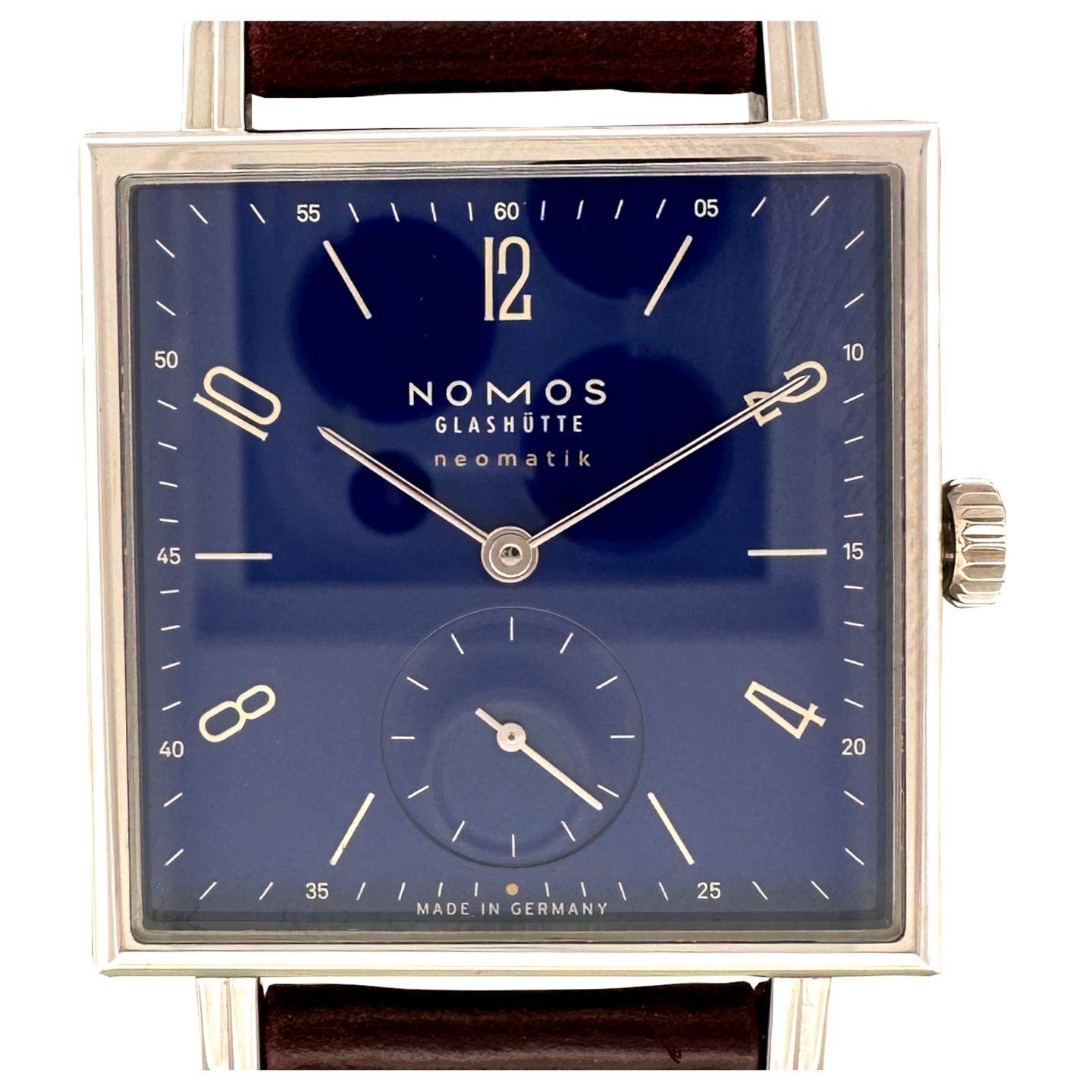 NOMOS Tetra Neomatik 421.S3 (2022) - Blue dial 33 mm Steel case (1/8)