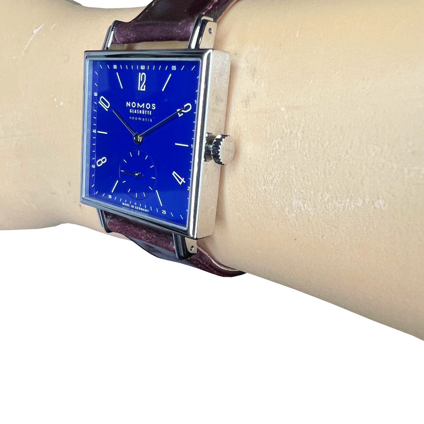 NOMOS Tetra Neomatik 421.S3 (2022) - Blue dial 33 mm Steel case (5/8)