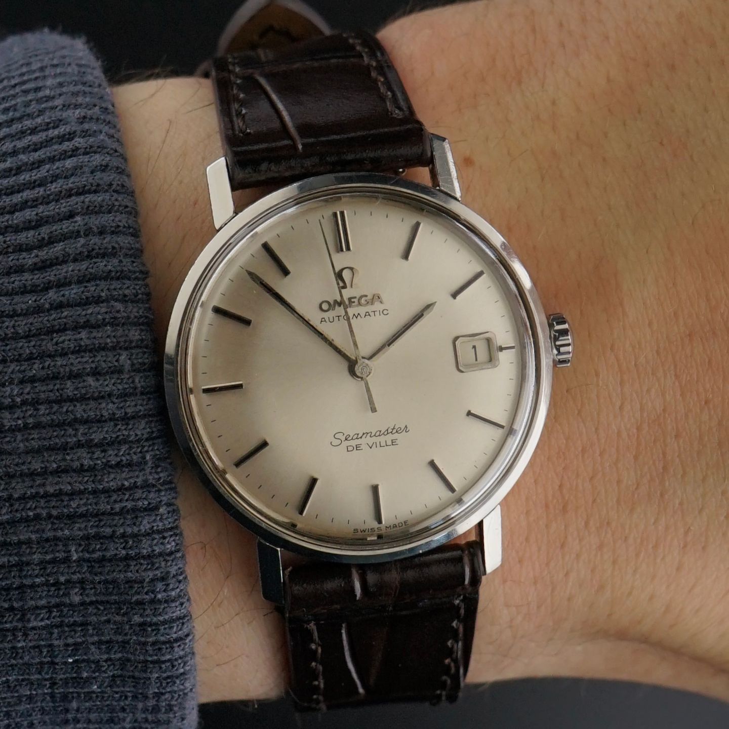 Omega Seamaster 166.020 (1966) - White dial 34 mm Steel case (2/8)