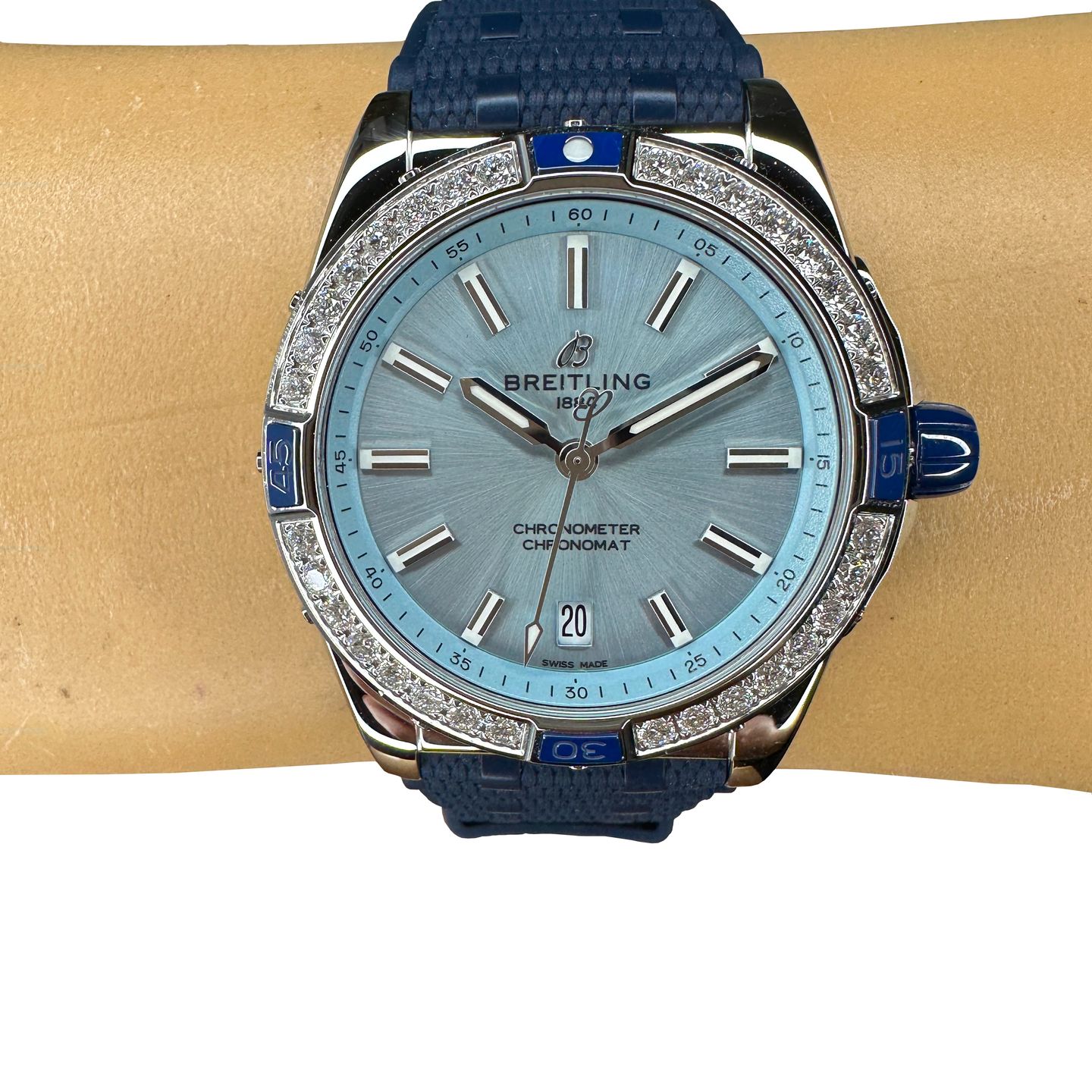 Breitling Chronomat 38 A17356531C1S1 (2023) - Blauw wijzerplaat 38mm Staal (2/8)