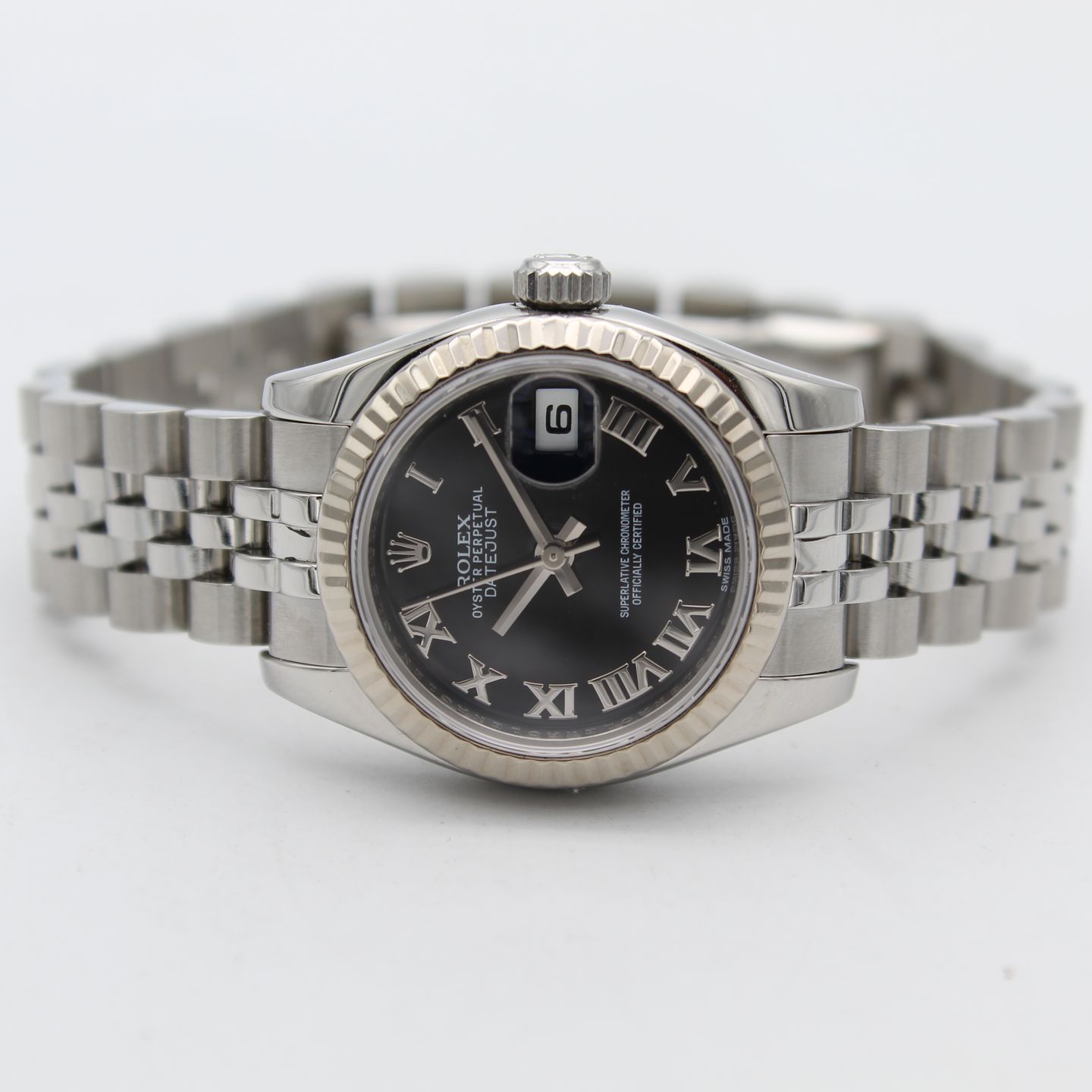Rolex Lady-Datejust 179174 (2014) - Zwart wijzerplaat 26mm Staal (4/8)