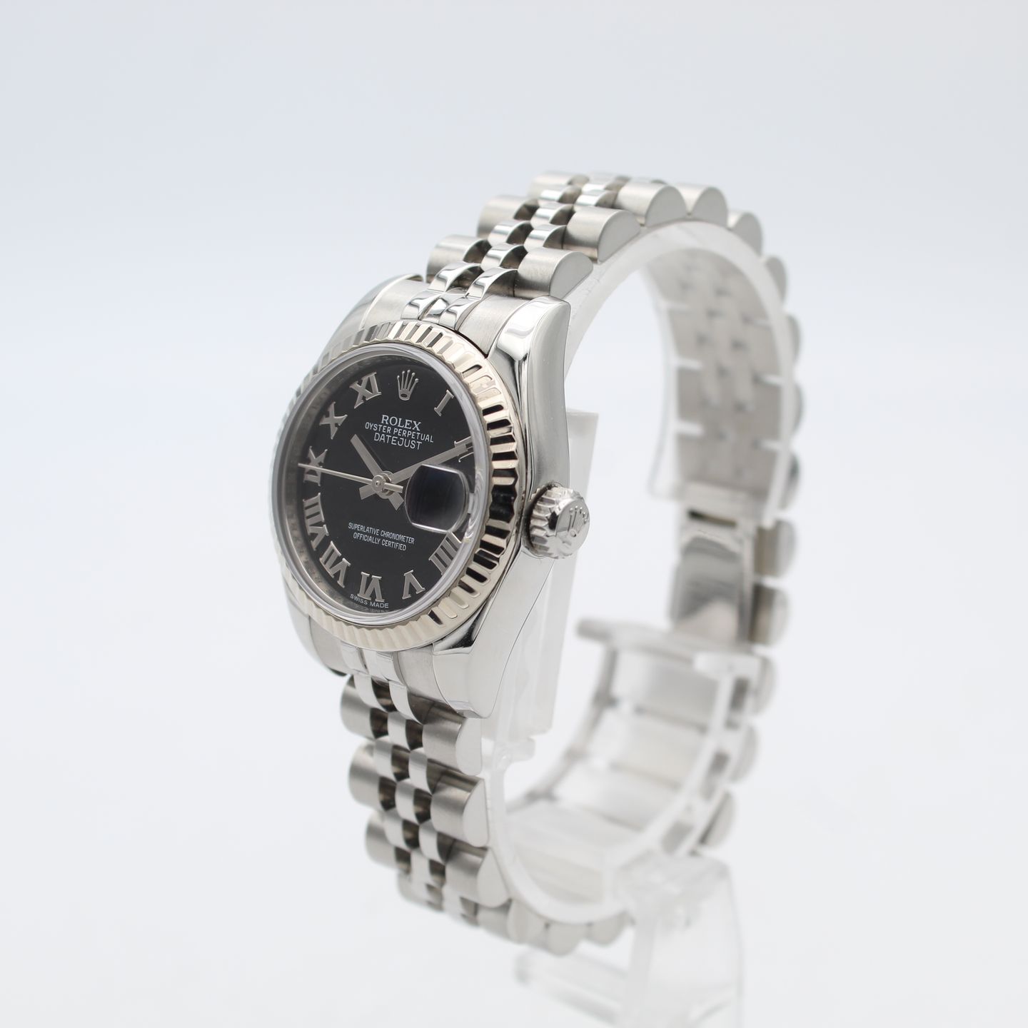 Rolex Lady-Datejust 179174 (2014) - Zwart wijzerplaat 26mm Staal (2/8)