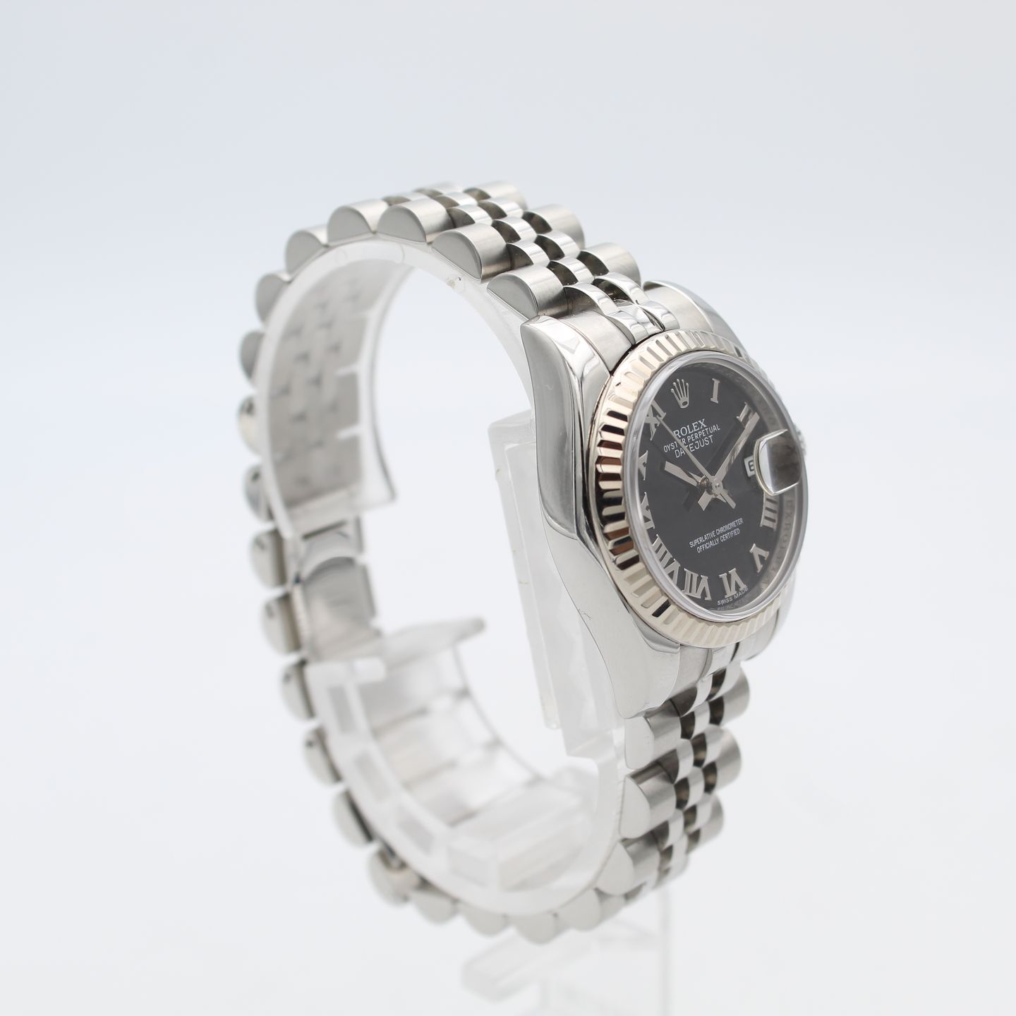 Rolex Lady-Datejust 179174 (2014) - Zwart wijzerplaat 26mm Staal (3/8)