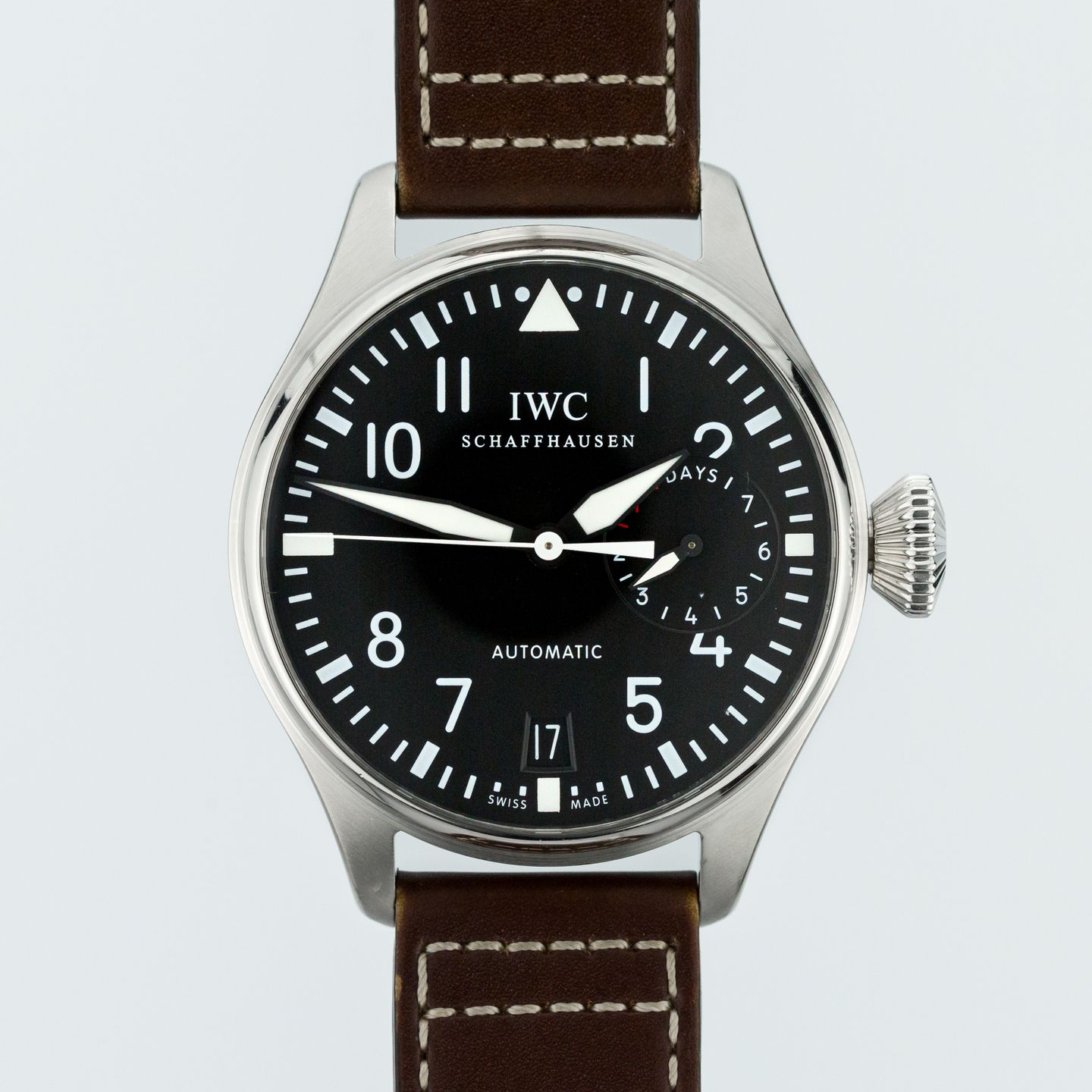 IWC Big Pilot IW500401 (Unknown (random serial)) - Black dial 46 mm Steel case (1/8)