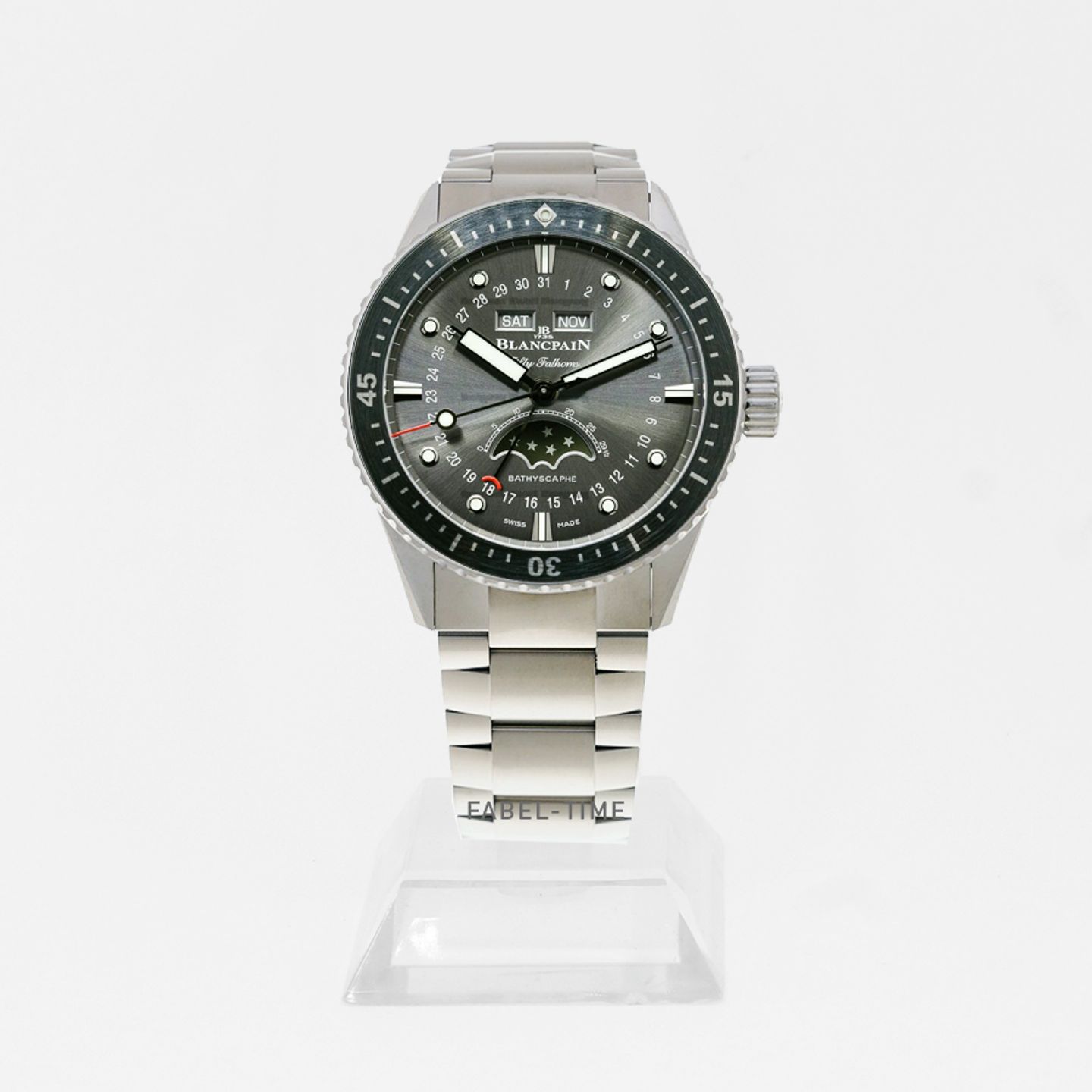 Blancpain Fifty Fathoms Bathyscaphe 5054 1210 98S (2024) - Grijs wijzerplaat 43mm Titanium (1/1)