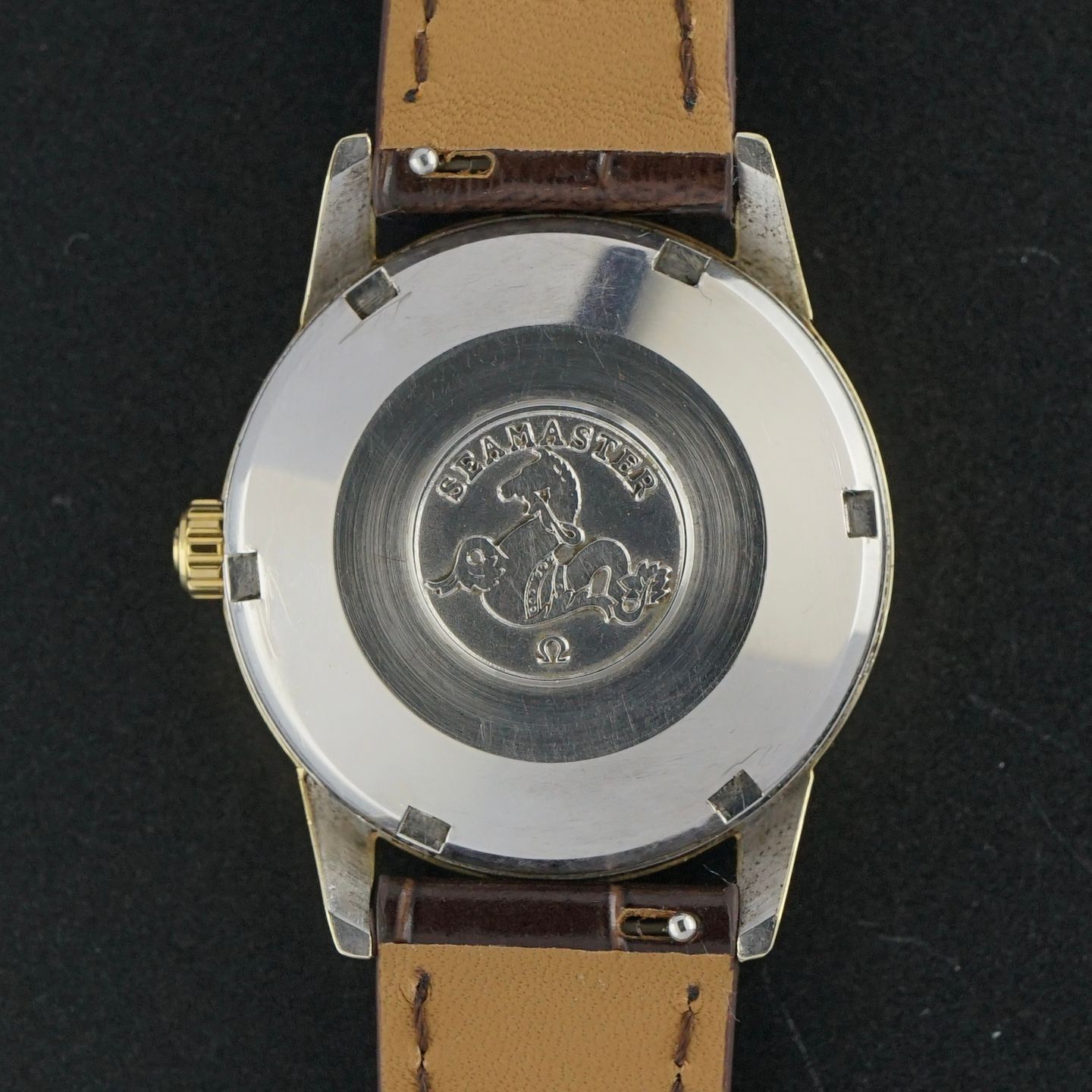 Omega Seamaster 14746 (1961) - White dial 34 mm Gold/Steel case (3/8)