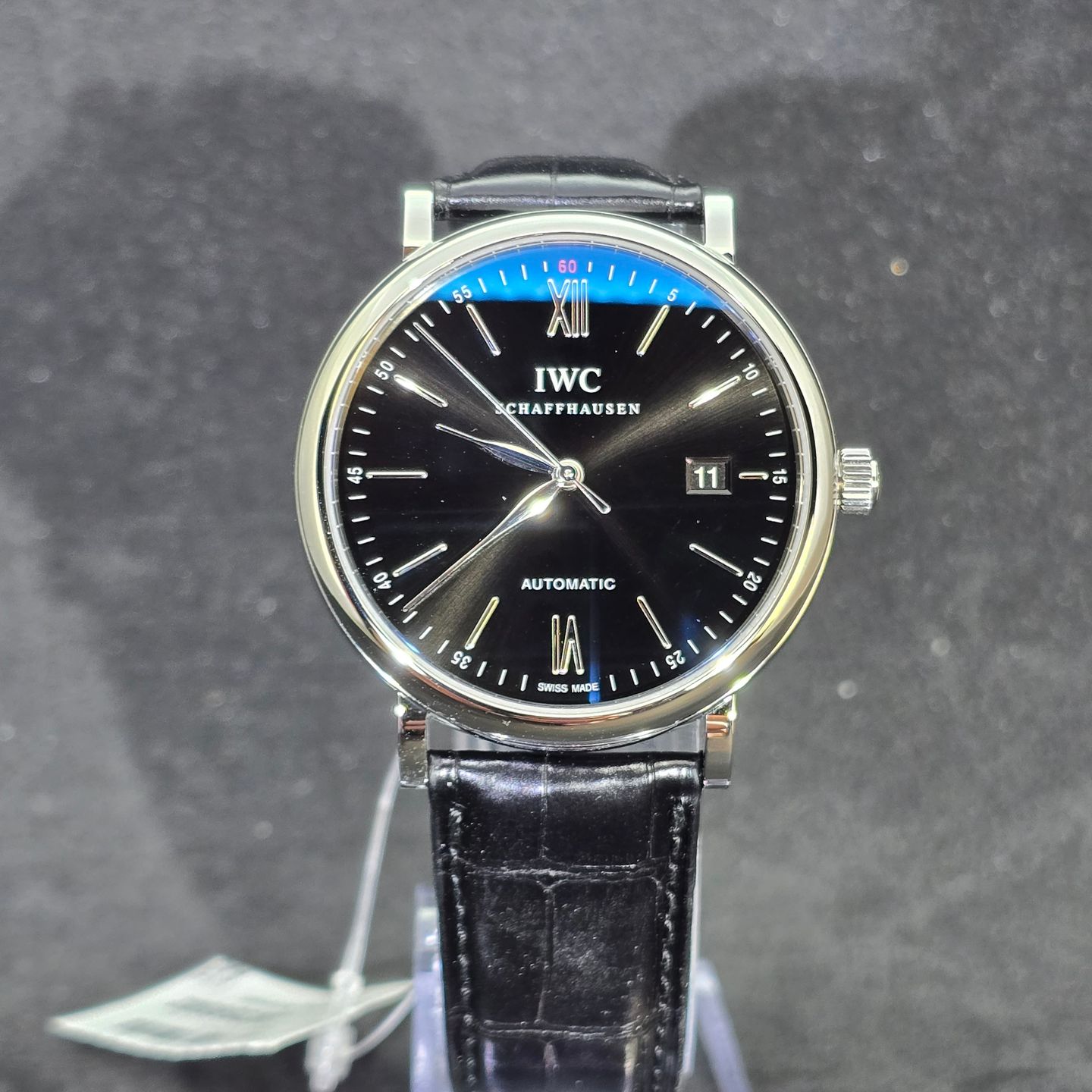 IWC Portofino Automatic IW356502 (2014) - Zwart wijzerplaat 40mm Staal (1/7)