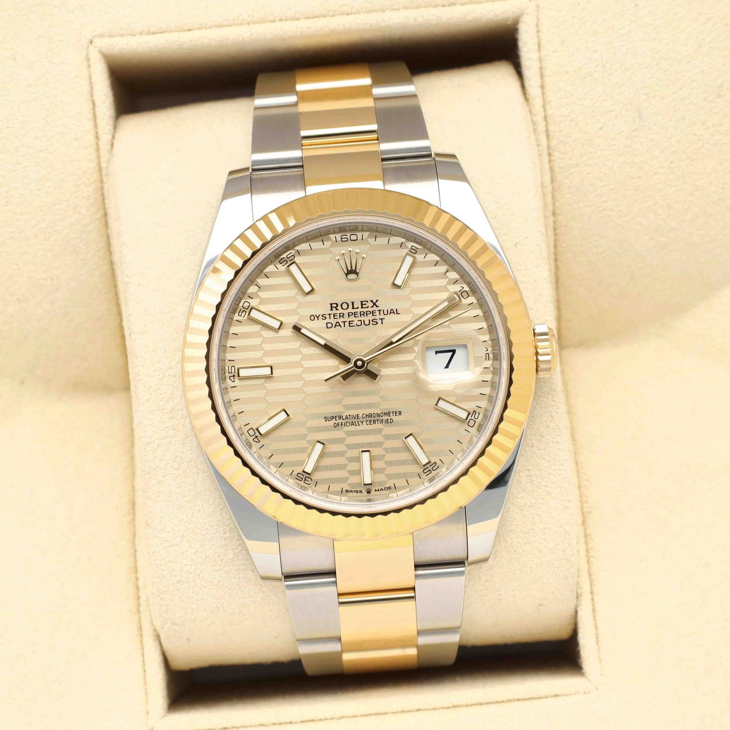 Rolex Datejust 41 126333 (2023) - Champagne dial 41 mm Gold/Steel case (1/8)