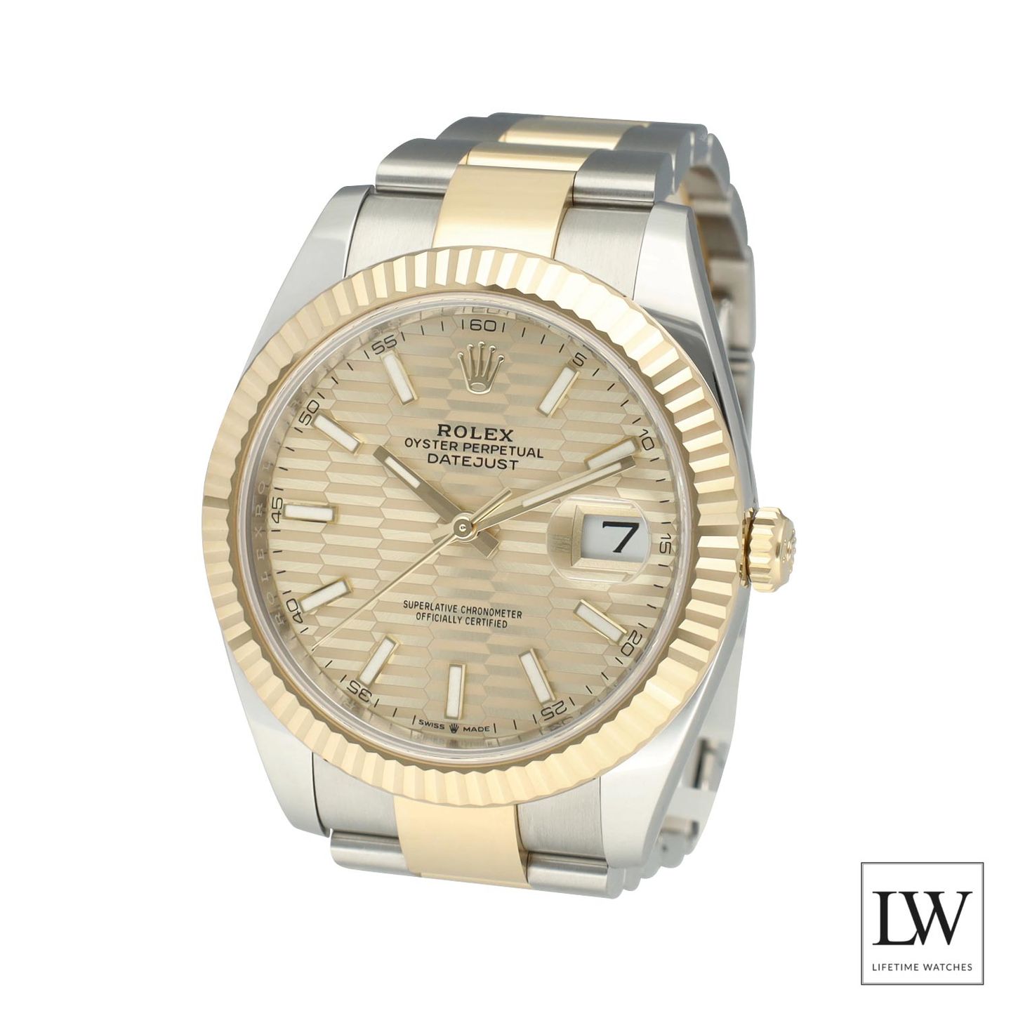 Rolex Datejust 41 126333 (2023) - Champagne dial 41 mm Gold/Steel case (4/8)