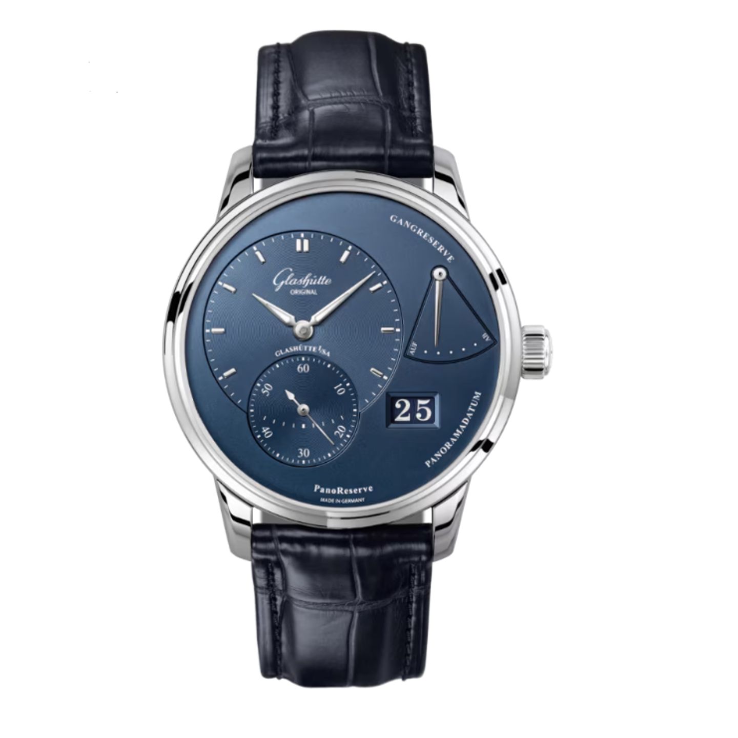 Glashütte Original PanoReserve 1-65-01-26-12-35 (2022) - Blauw wijzerplaat 40mm Staal (1/1)