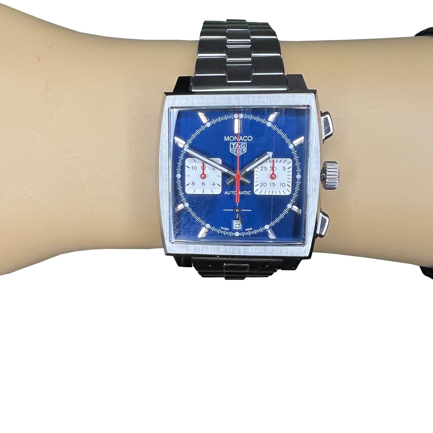 TAG Heuer Monaco CBL2111.BA0644 (2024) - Blauw wijzerplaat 39mm Staal (1/8)