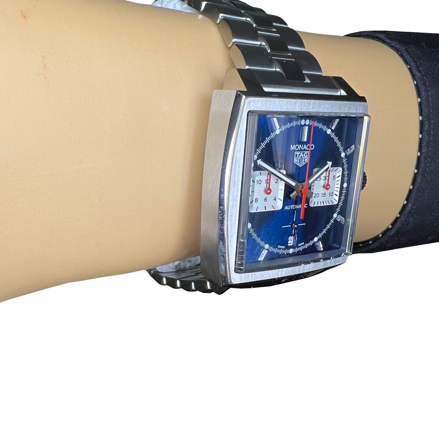 TAG Heuer Monaco CBL2111.BA0644 (2024) - Blauw wijzerplaat 39mm Staal (5/8)