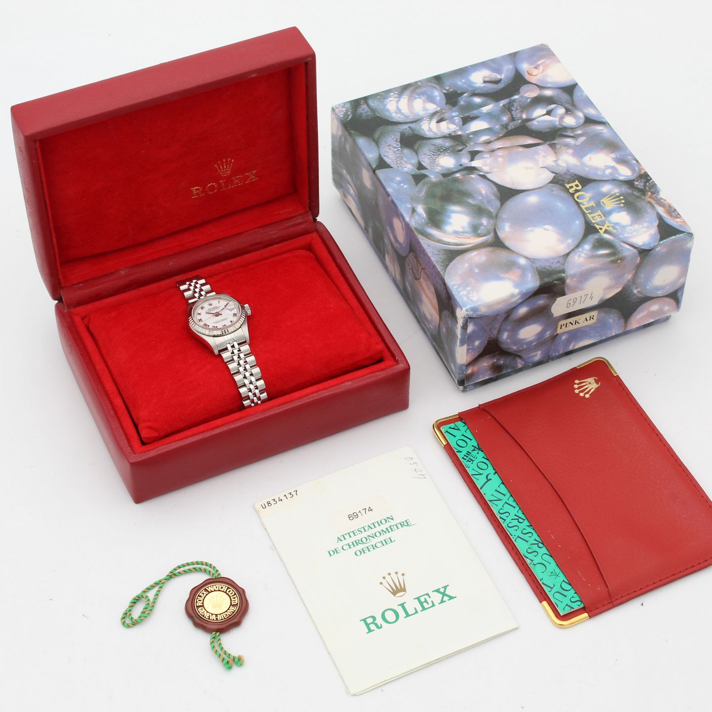 Rolex Lady-Datejust 69174 (1999) - Wit wijzerplaat 26mm Staal (8/8)