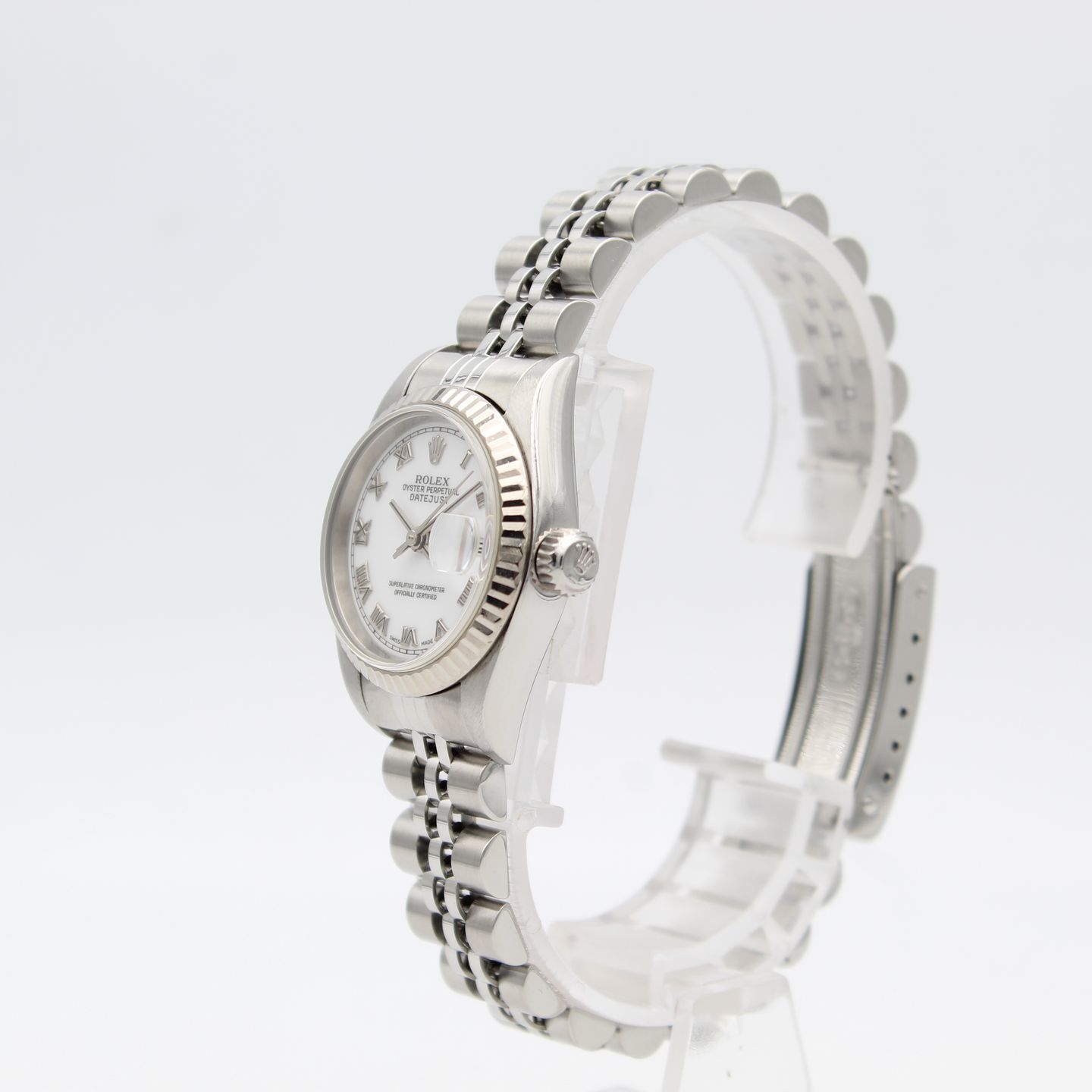 Rolex Lady-Datejust 69174 (1999) - Wit wijzerplaat 26mm Staal (3/8)