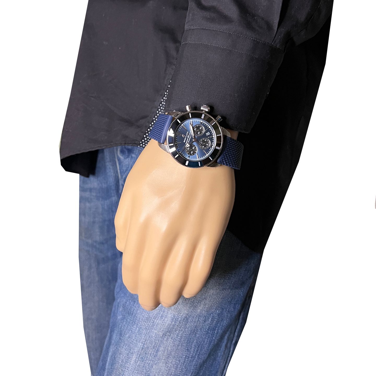 Breitling Superocean Heritage II Chronograph AB0162121C1S1 (2024) - Blauw wijzerplaat 44mm Staal (4/8)