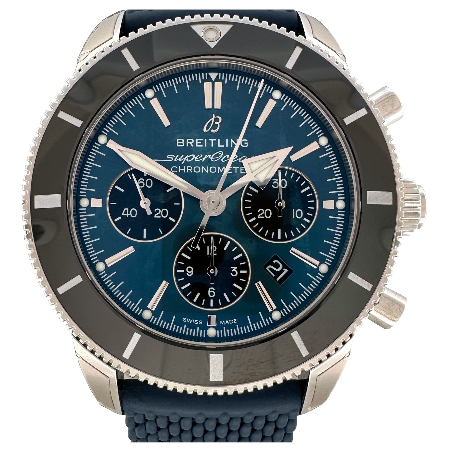 Breitling Superocean Heritage II Chronograph AB0162121C1S1 (2024) - Blauw wijzerplaat 44mm Staal (1/8)