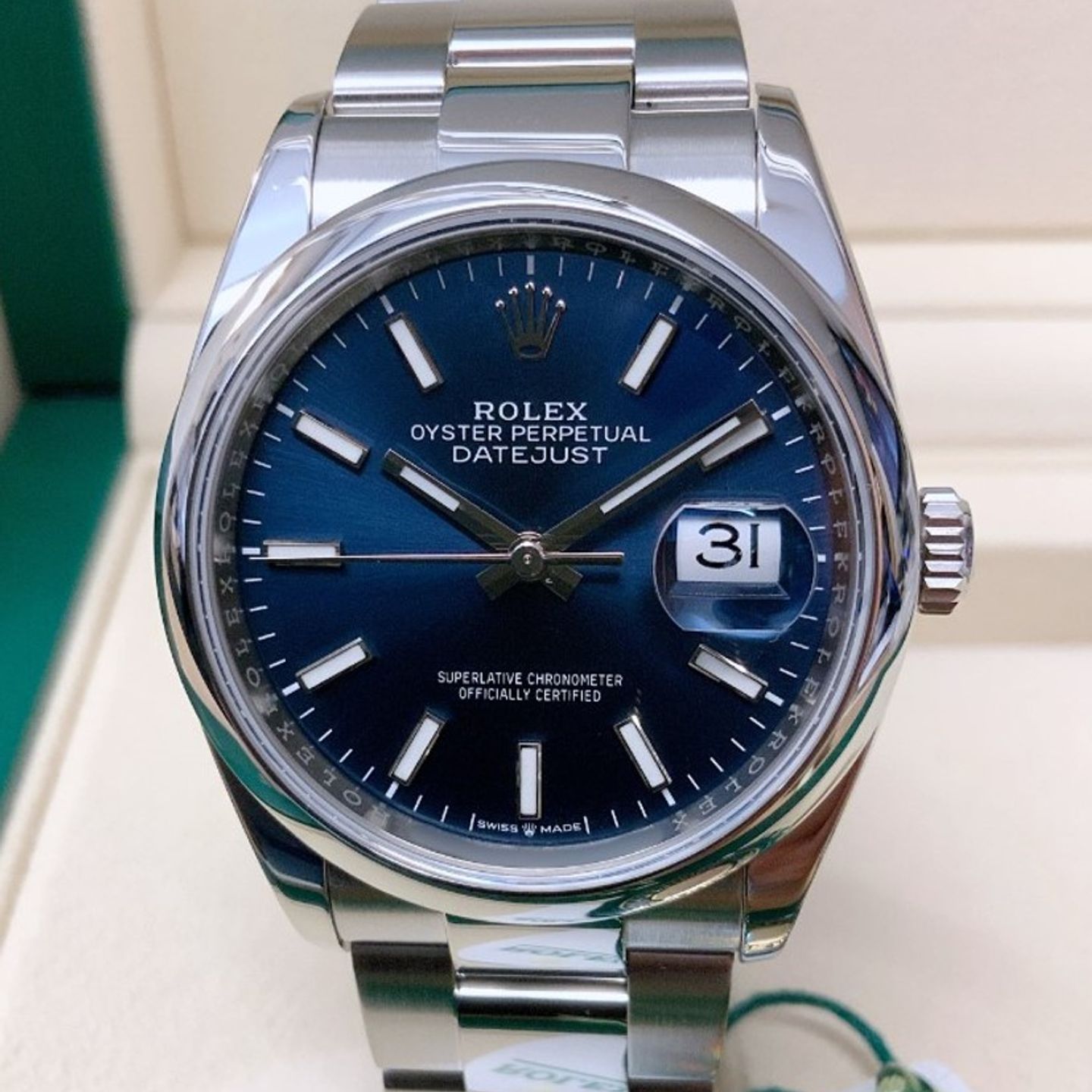 Rolex Datejust 36 126200 (2024) - Blauw wijzerplaat 36mm Staal (1/1)