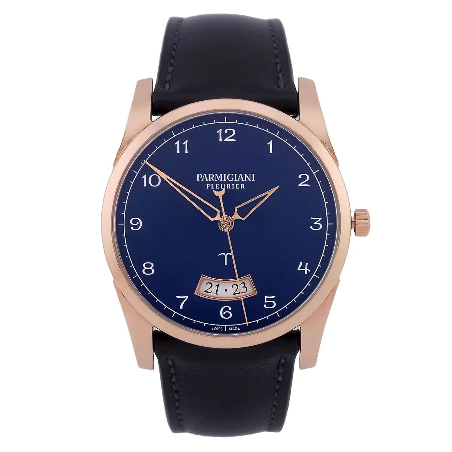 Parmigiani Fleurier Tonda PFS222-1000601-HA3131 (2020) - Blue dial 39 mm Rose Gold case (1/7)
