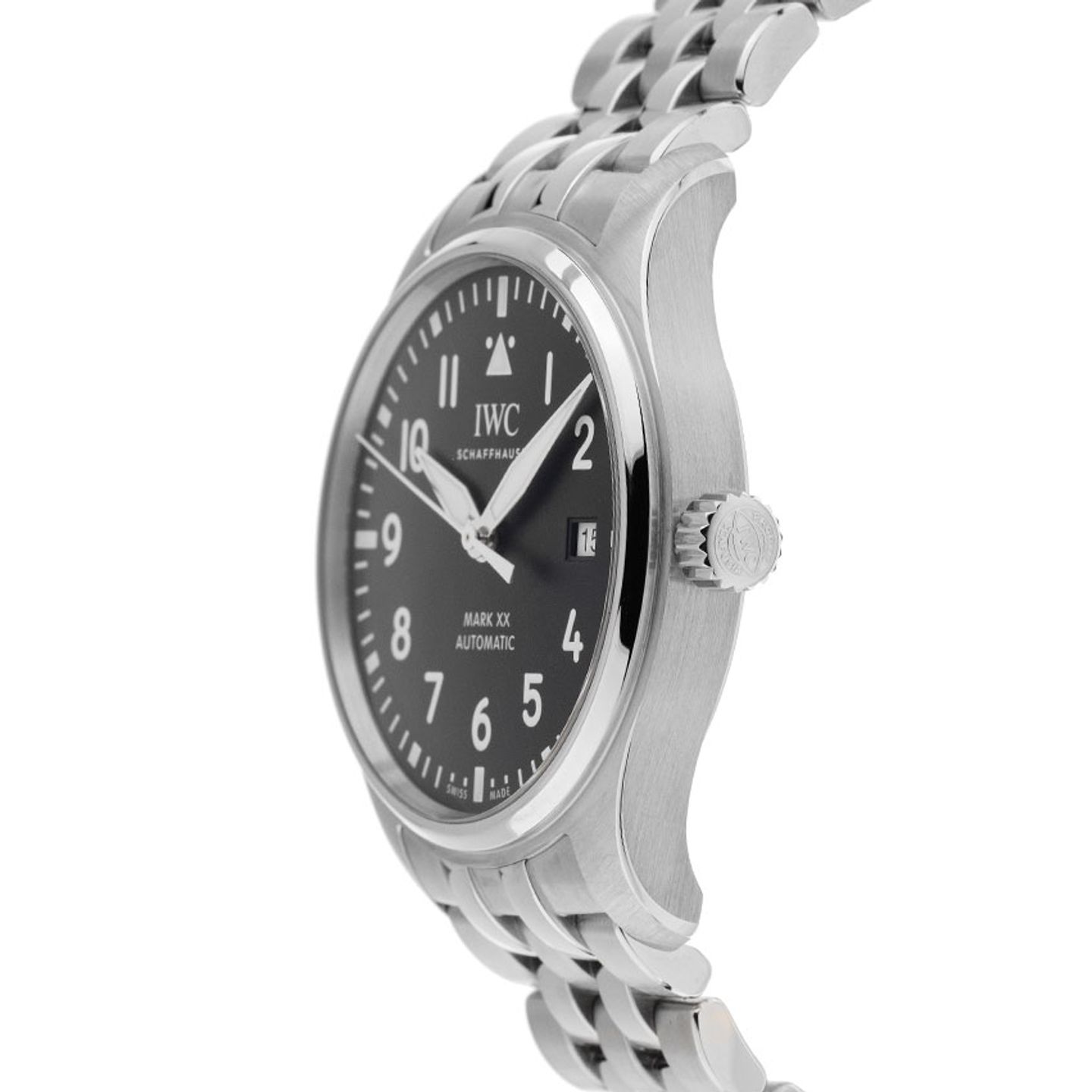 IWC Pilot Mark IW328202 (2023) - Zwart wijzerplaat 40mm Staal (4/7)