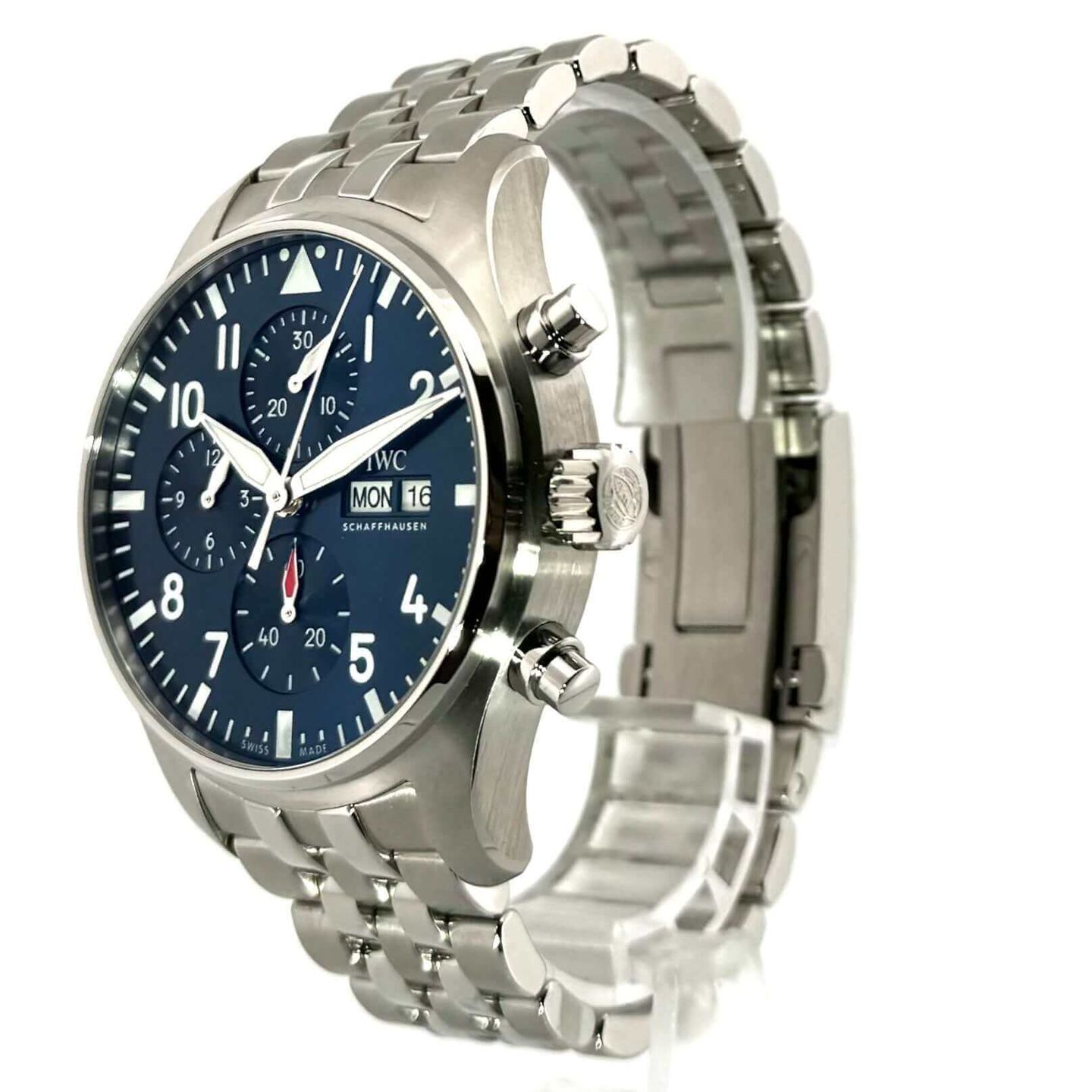 IWC Pilot Chronograph IW378004 (2024) - Blauw wijzerplaat 41mm Staal (3/8)