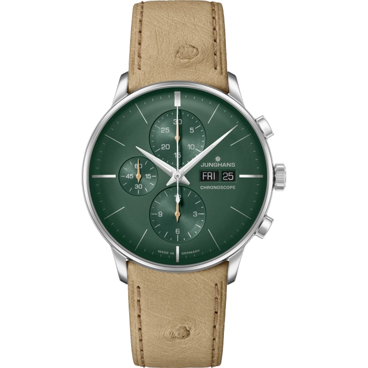 Junghans Meister Chronoscope 27/4222.03 (2026) - Groen wijzerplaat 41mm Staal (1/1)