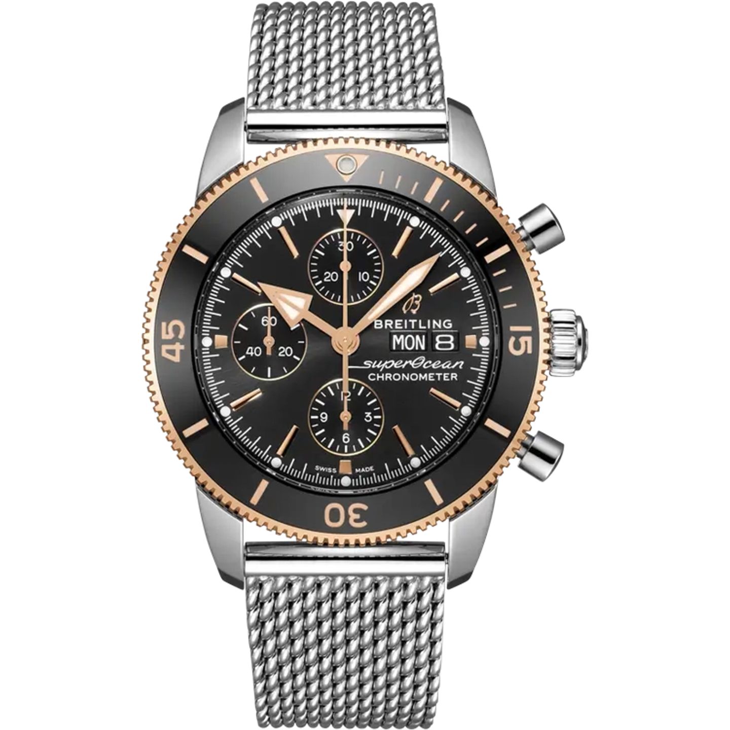 Breitling Superocean Heritage II Chronograph U13313121B1A1 (2026) - Zwart wijzerplaat 44mm Staal (1/1)