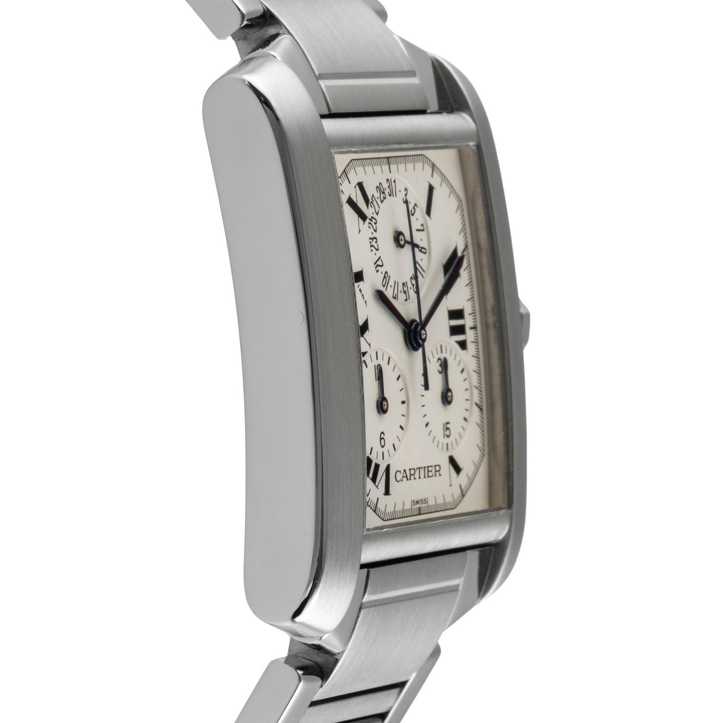 Cartier Tank Française W51001Q3 (1999) - Wit wijzerplaat 28mm Staal (7/8)