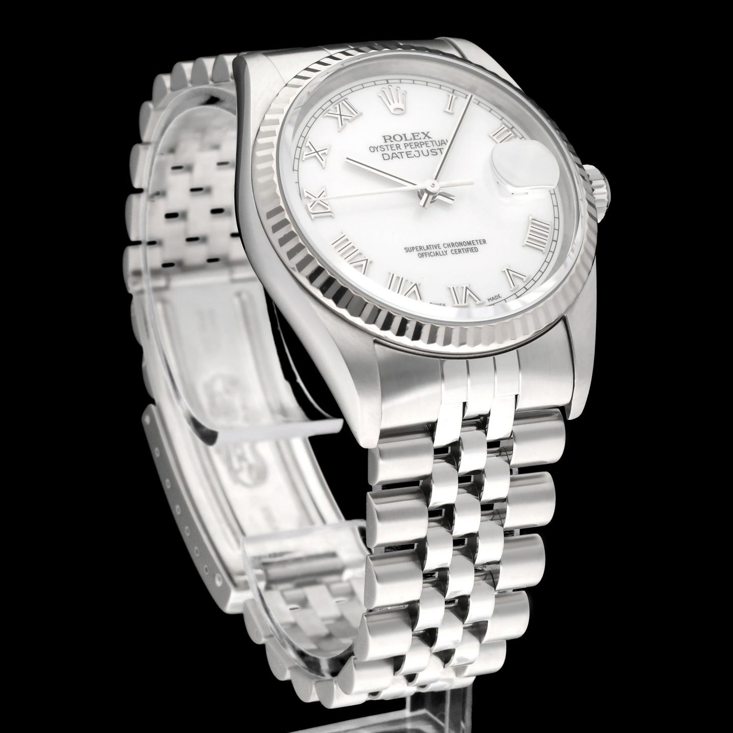 Rolex Datejust 36 16234 (2002) - White dial 36 mm Steel case (5/8)