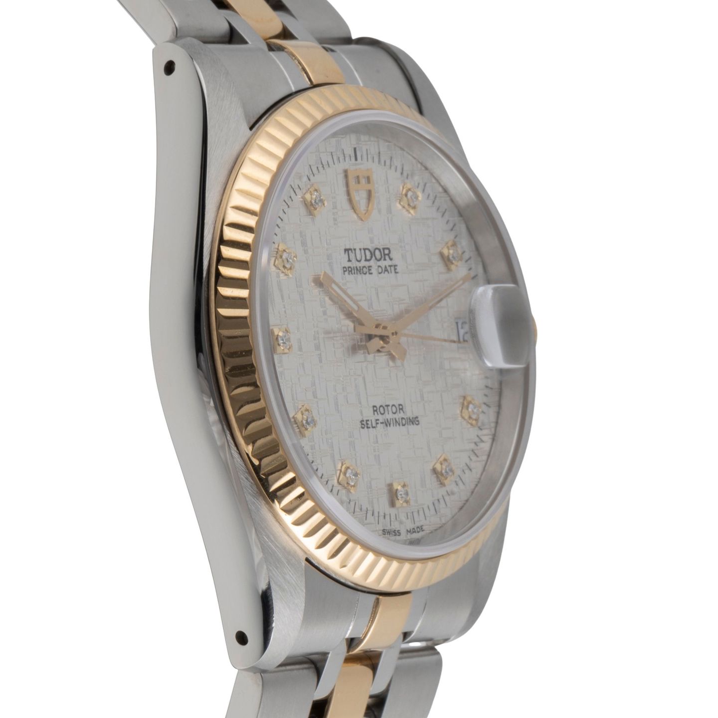 Tudor Prince Date 74033 (Unknown (random serial)) - Silver dial 34 mm Gold/Steel case (7/8)