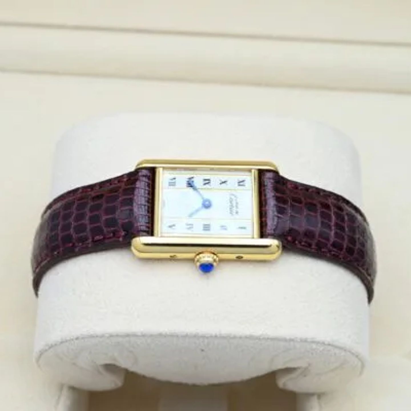 Cartier Tank Vermeil 366001 (Onbekend (willekeurig serienummer)) - Wit wijzerplaat 20mm Zilver (4/8)