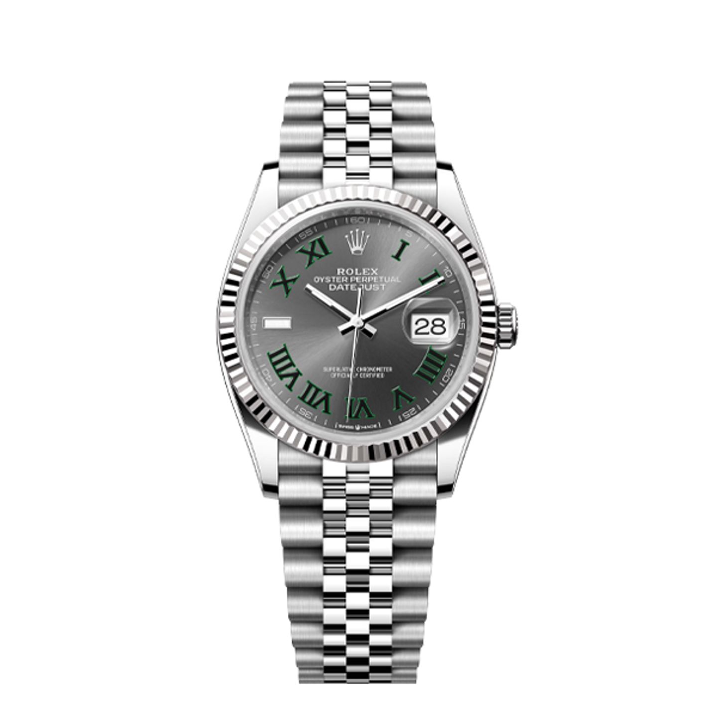 Rolex Datejust 36 126234 (2025) - Grey dial 36 mm Steel case (1/8)