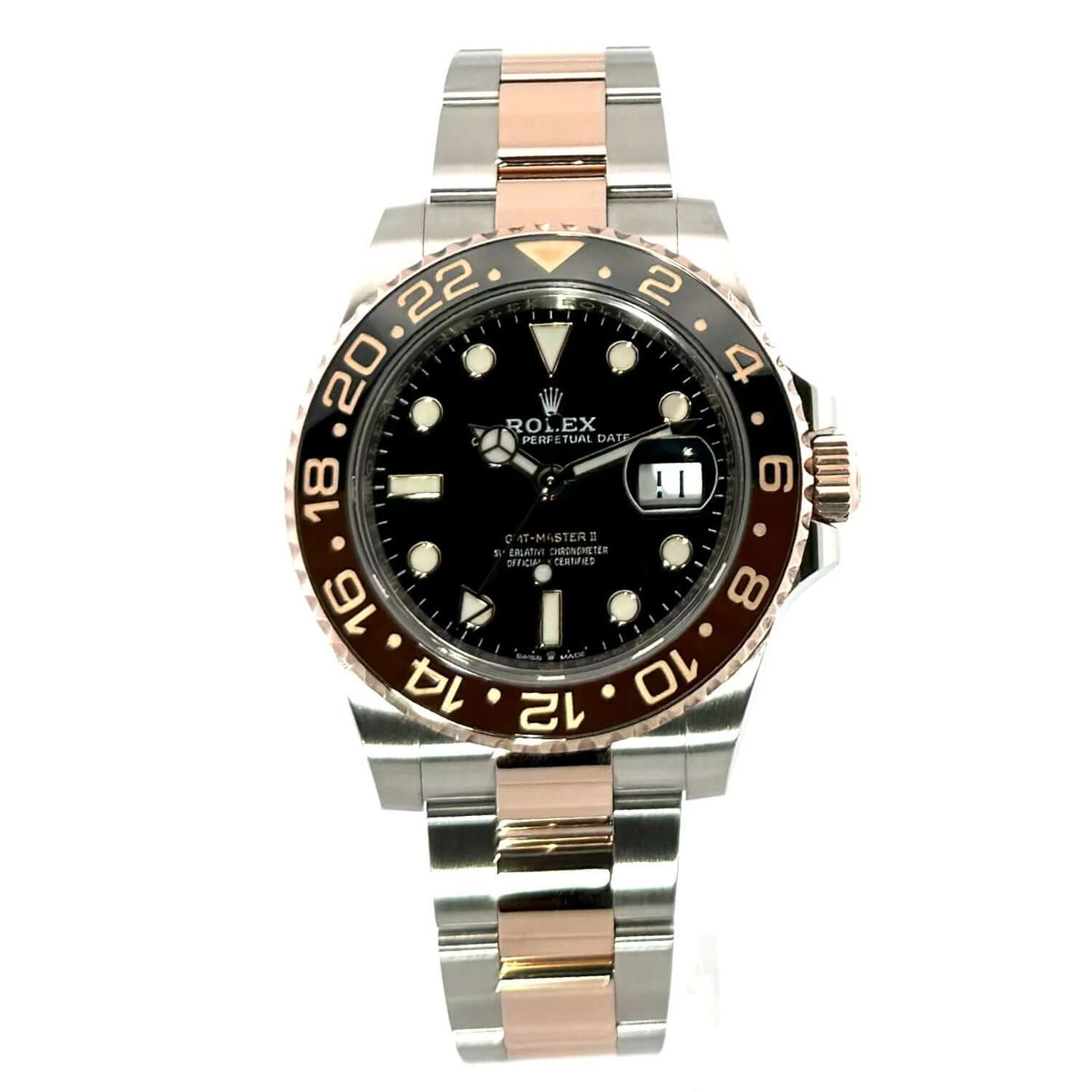 Rolex GMT-Master II 126711CHNR (2021) - Black dial 40 mm Gold/Steel case (2/8)