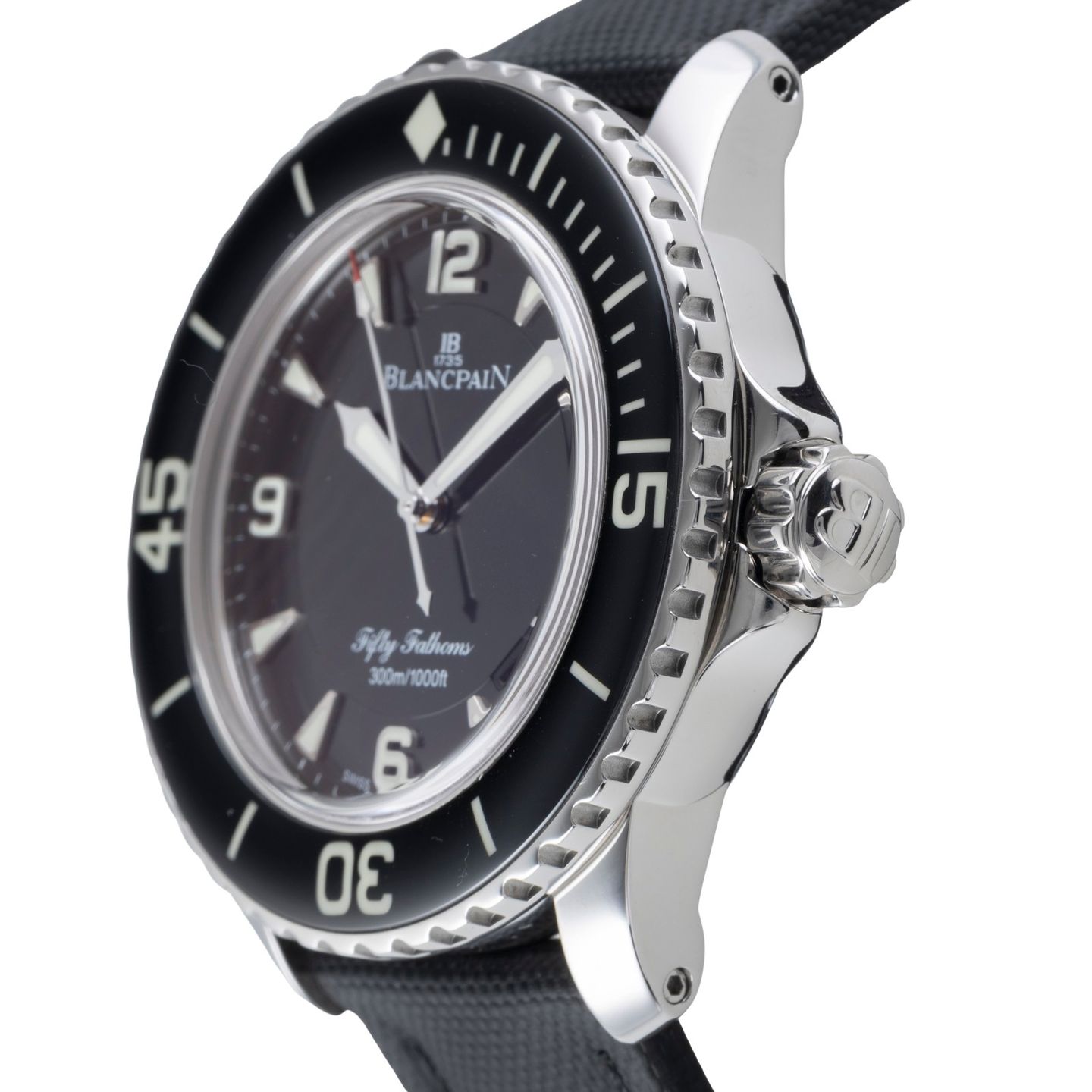 Blancpain Fifty Fathoms 5015-1130-52A (Unknown (random serial)) - Black dial 45 mm Steel case (6/8)