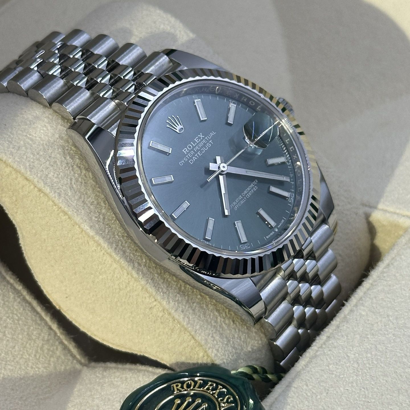 Rolex Datejust 41 126334 (2023) - Groen wijzerplaat 41mm Staal (6/8)