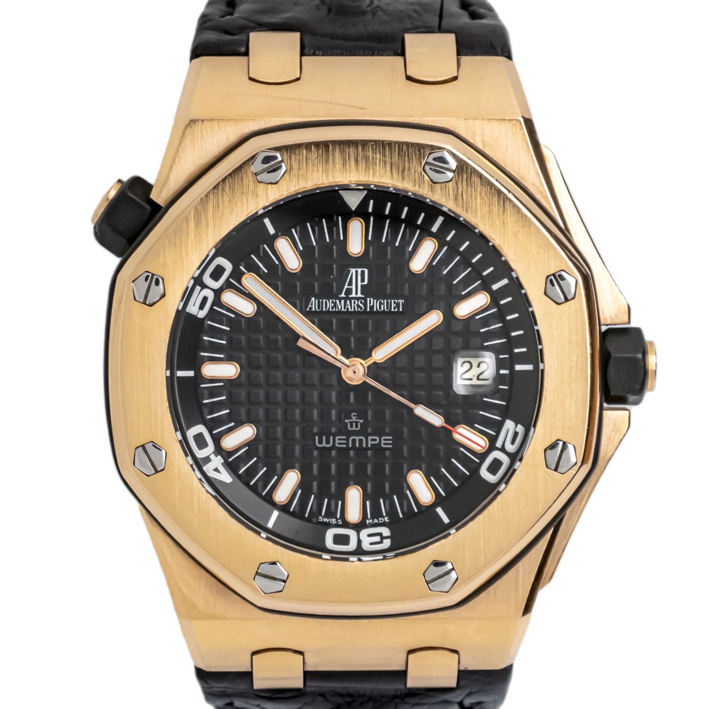 Audemars Piguet Royal Oak Offshore 15340OR.OO.D002CA.01 (2005) - Zwart wijzerplaat 42mm Roodgoud (1/7)