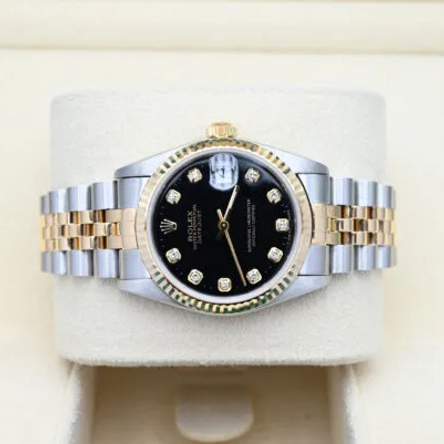 Rolex Datejust 31 68273 (1996) - Zwart wijzerplaat 31mm Goud/Staal (5/7)