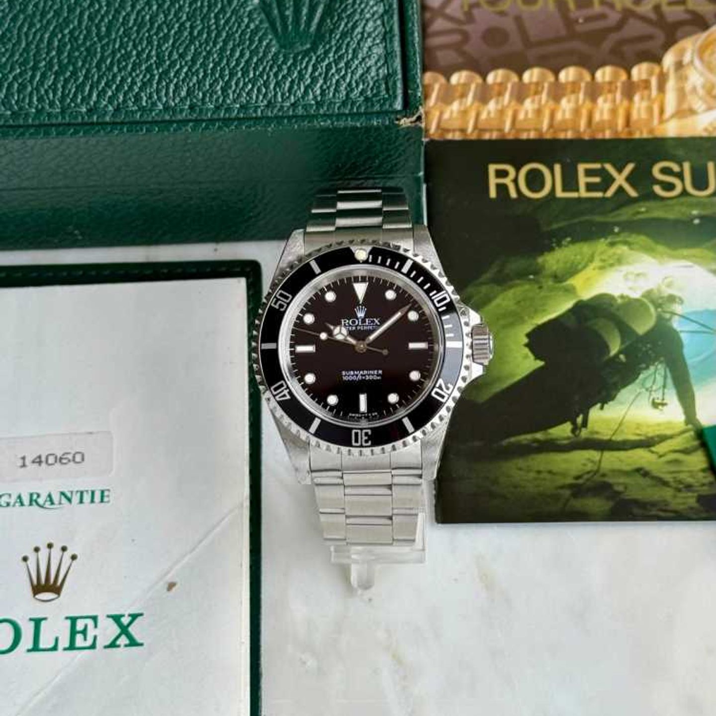 Rolex Submariner No Date 14060 (1993) - Zwart wijzerplaat 40mm Staal (4/8)