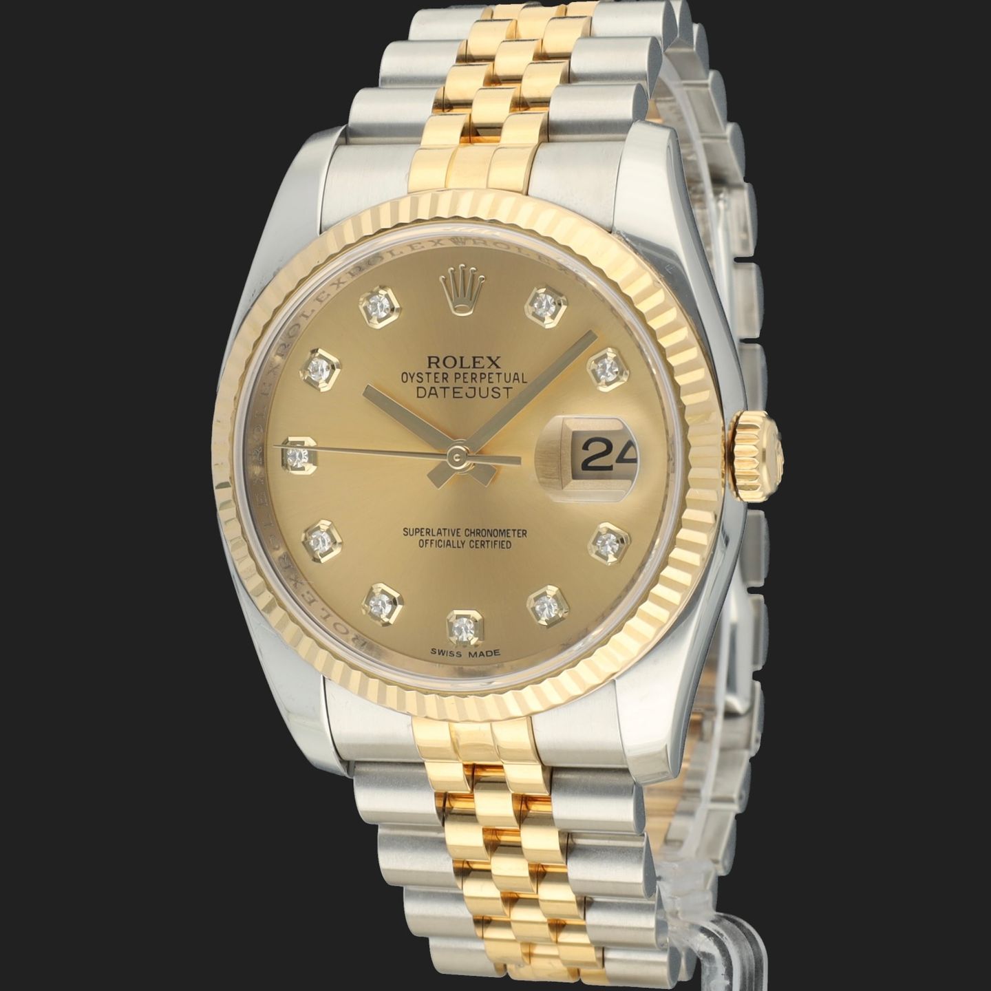 Rolex Datejust 36 116233 (2013) - 36mm Goud/Staal (1/8)