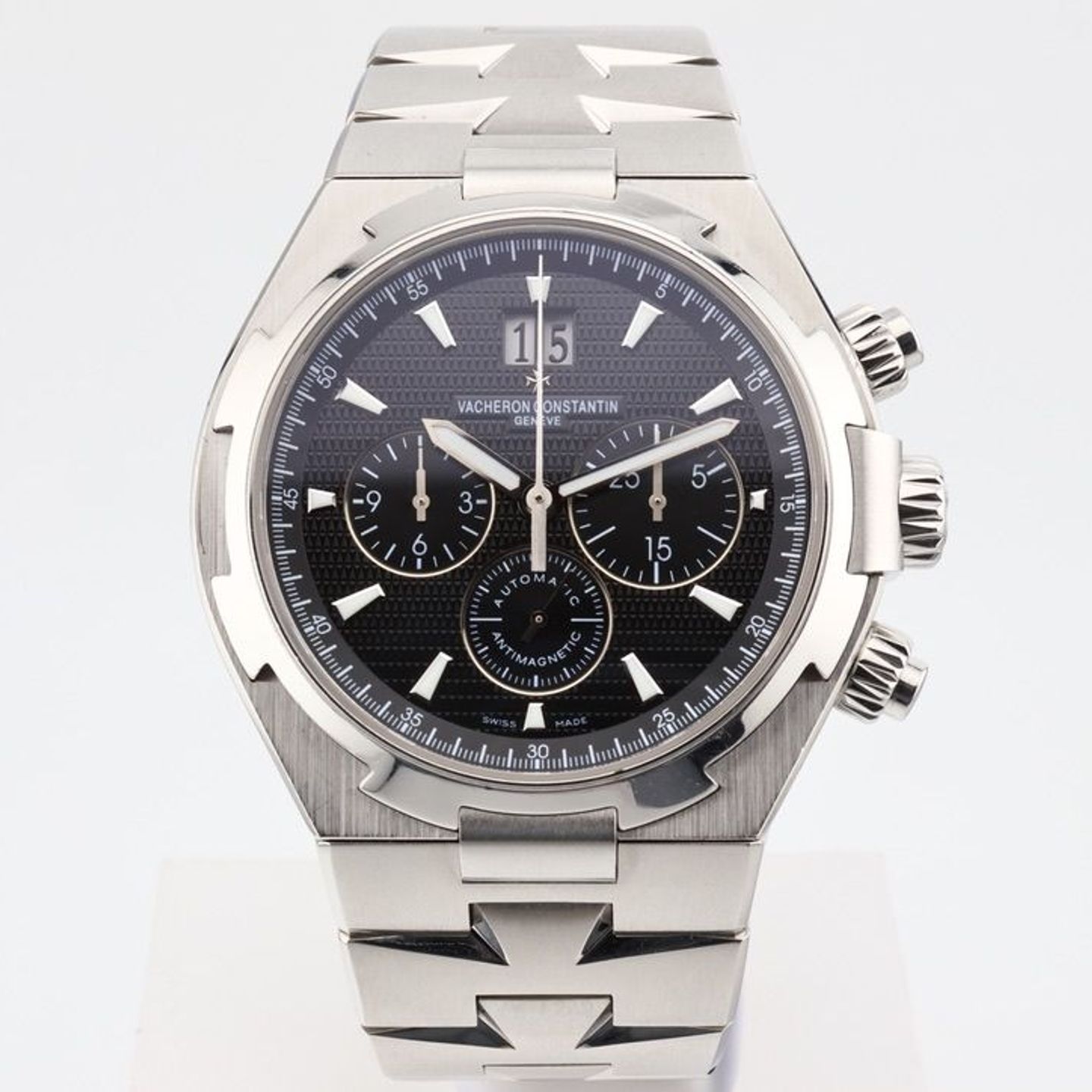 Vacheron Constantin Overseas Chronograph 49150/B01A (2015) - Zwart wijzerplaat 42mm Staal (1/1)