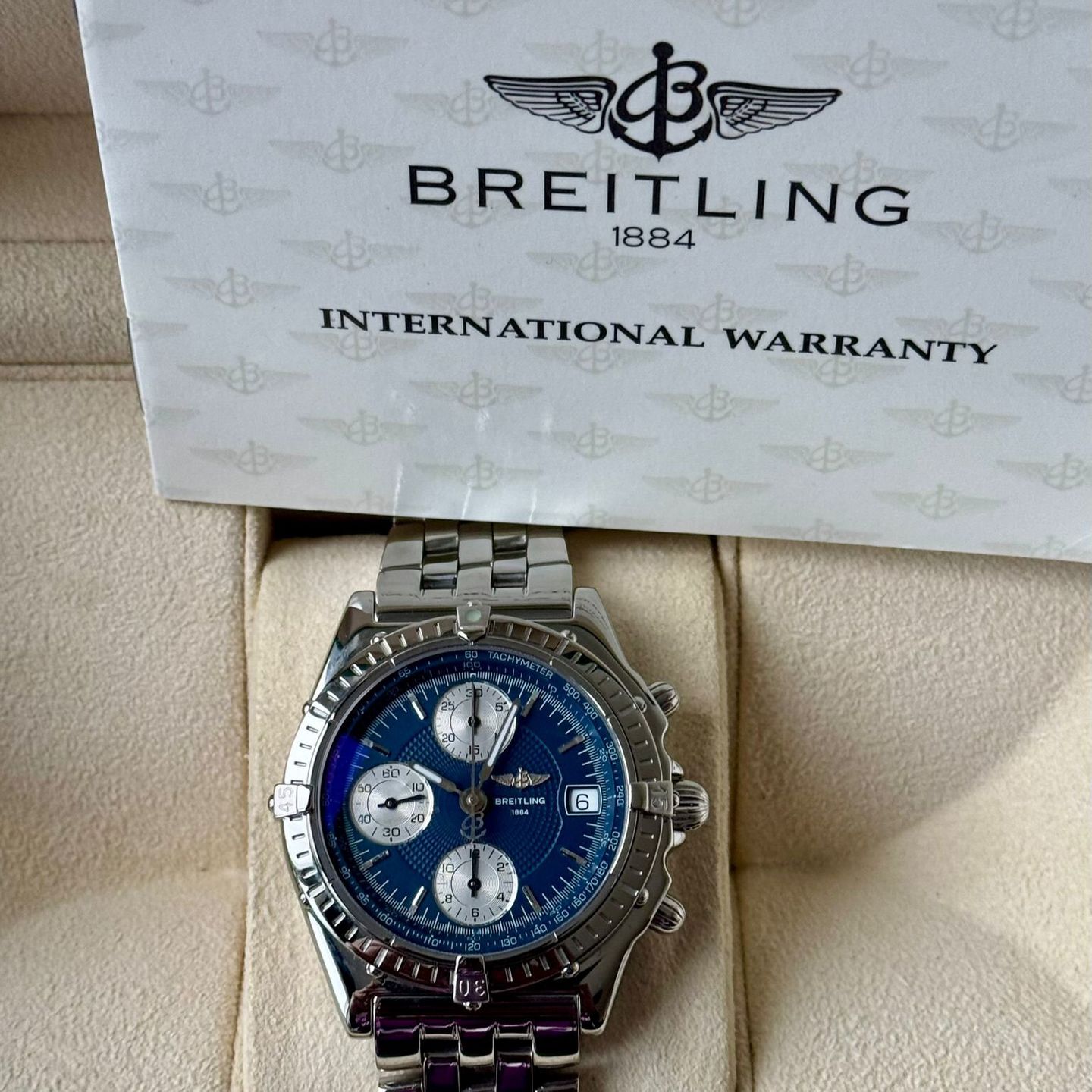 Breitling Chronomat A13050.1 (1997) - Blue dial 45 mm Steel case (7/7)