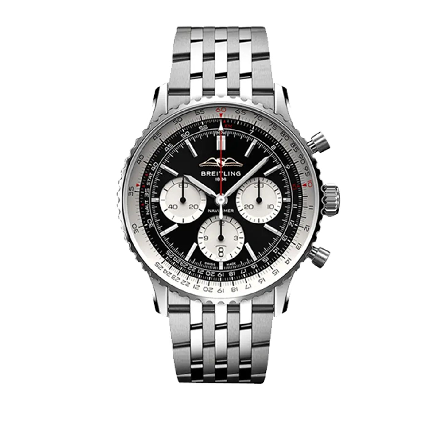 Breitling Navitimer 1 B01 Chronograph AB0138211B1A1 (2026) - Zwart wijzerplaat 43mm Staal (1/8)