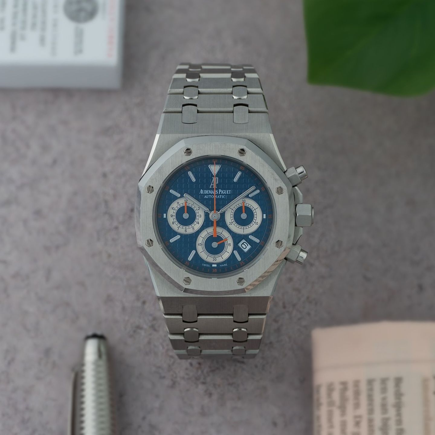 Audemars Piguet Royal Oak Chronograph 26300ST.OO.1110ST.07 (2011) - Blauw wijzerplaat 39mm Staal (4/8)