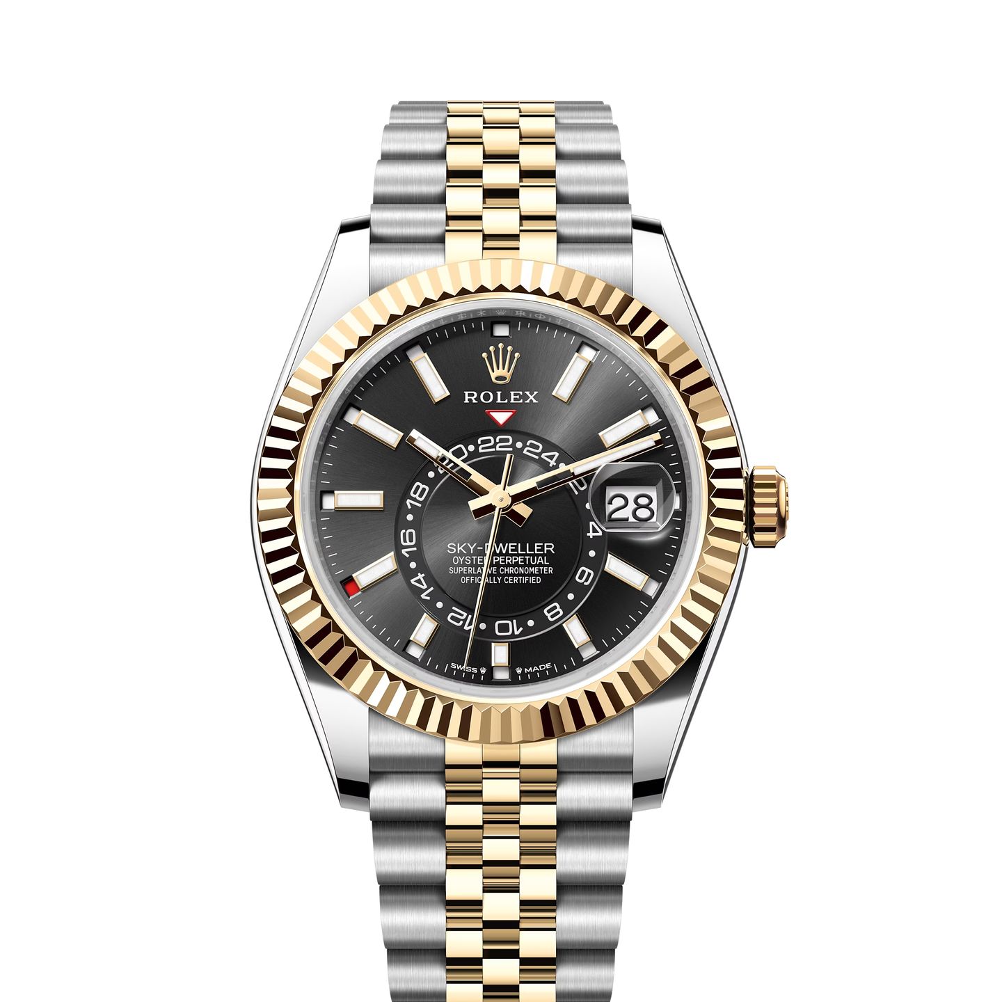 Rolex Sky-Dweller 336933 (2024) - Black dial 42 mm Gold/Steel case (1/1)