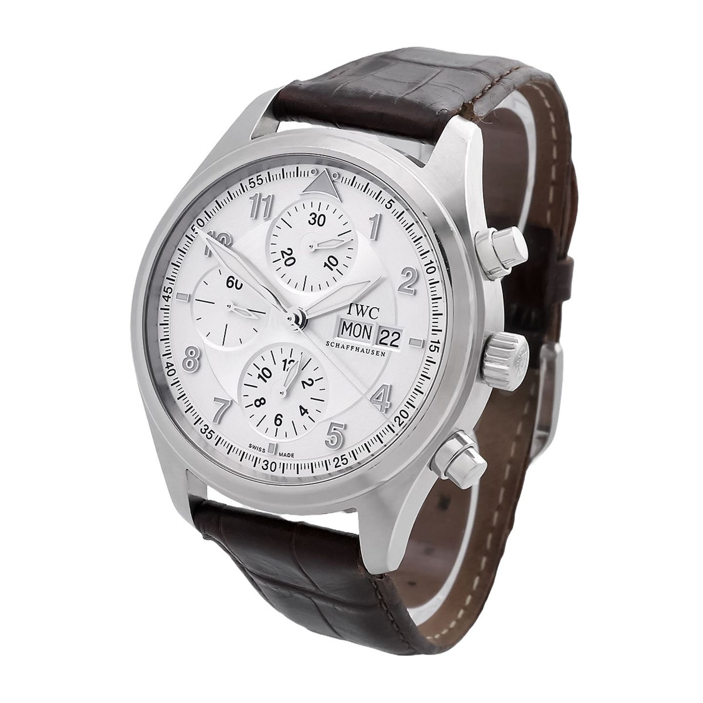 IWC Pilot Spitfire Chronograph IW371702 (2012) - Silver dial 42 mm Steel case (2/7)