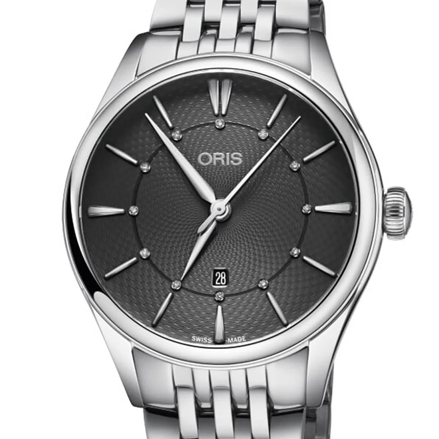 Oris Artelier Date 01 561 7724 4053-07 8 17 79 (2023) - Grey dial 33 mm Steel case (2/3)