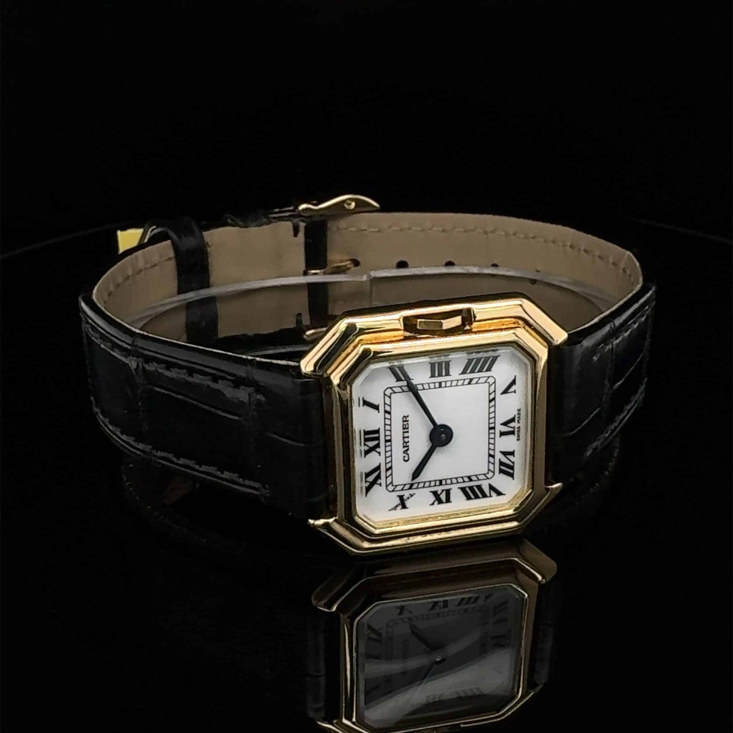 Cartier Vintage Cartier Ceinture (Onbekend (willekeurig serienummer)) - Wit wijzerplaat 25mm Geelgoud (8/8)